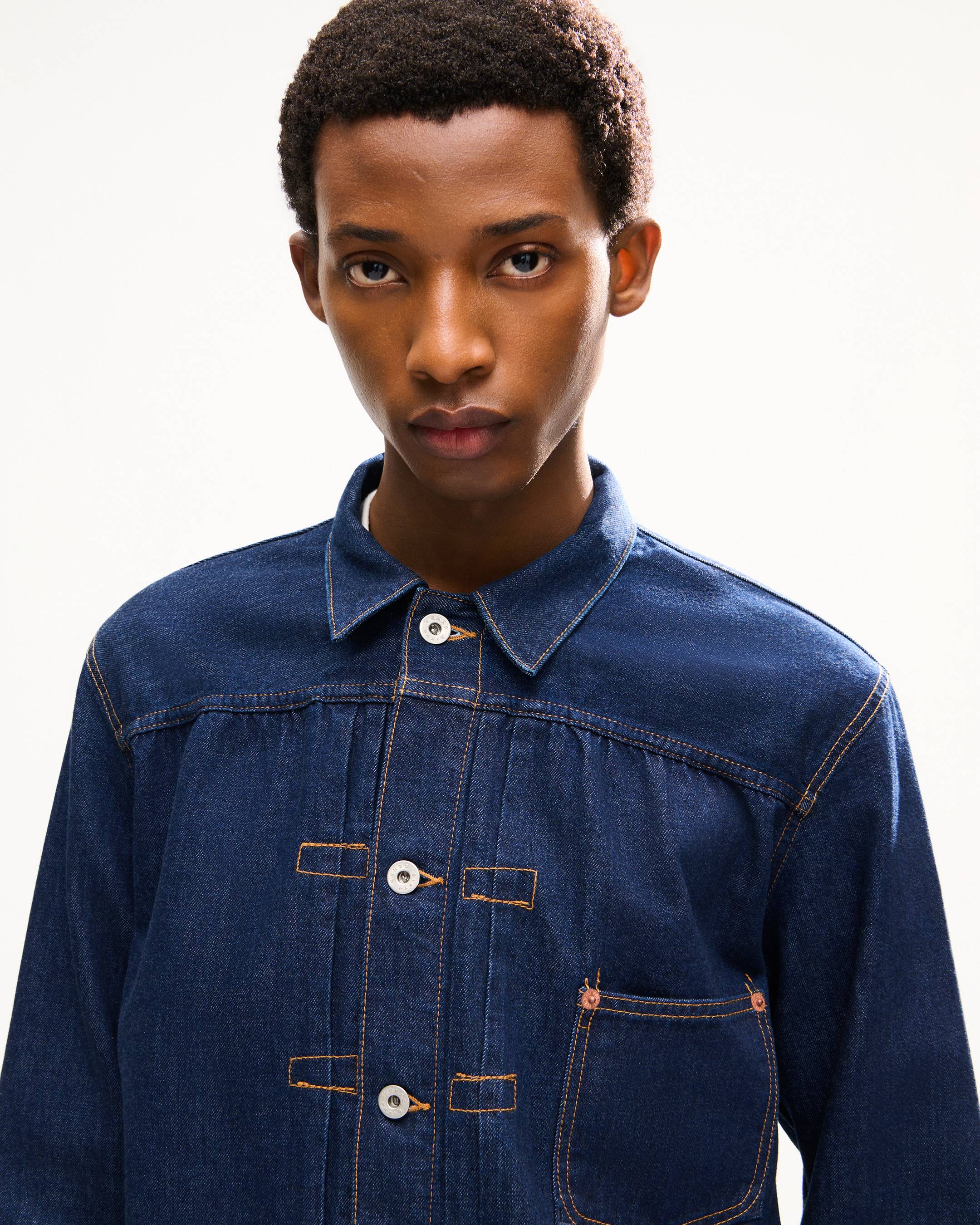 KENZO Jumping Tiger' embroidered pleated trucker jacket in