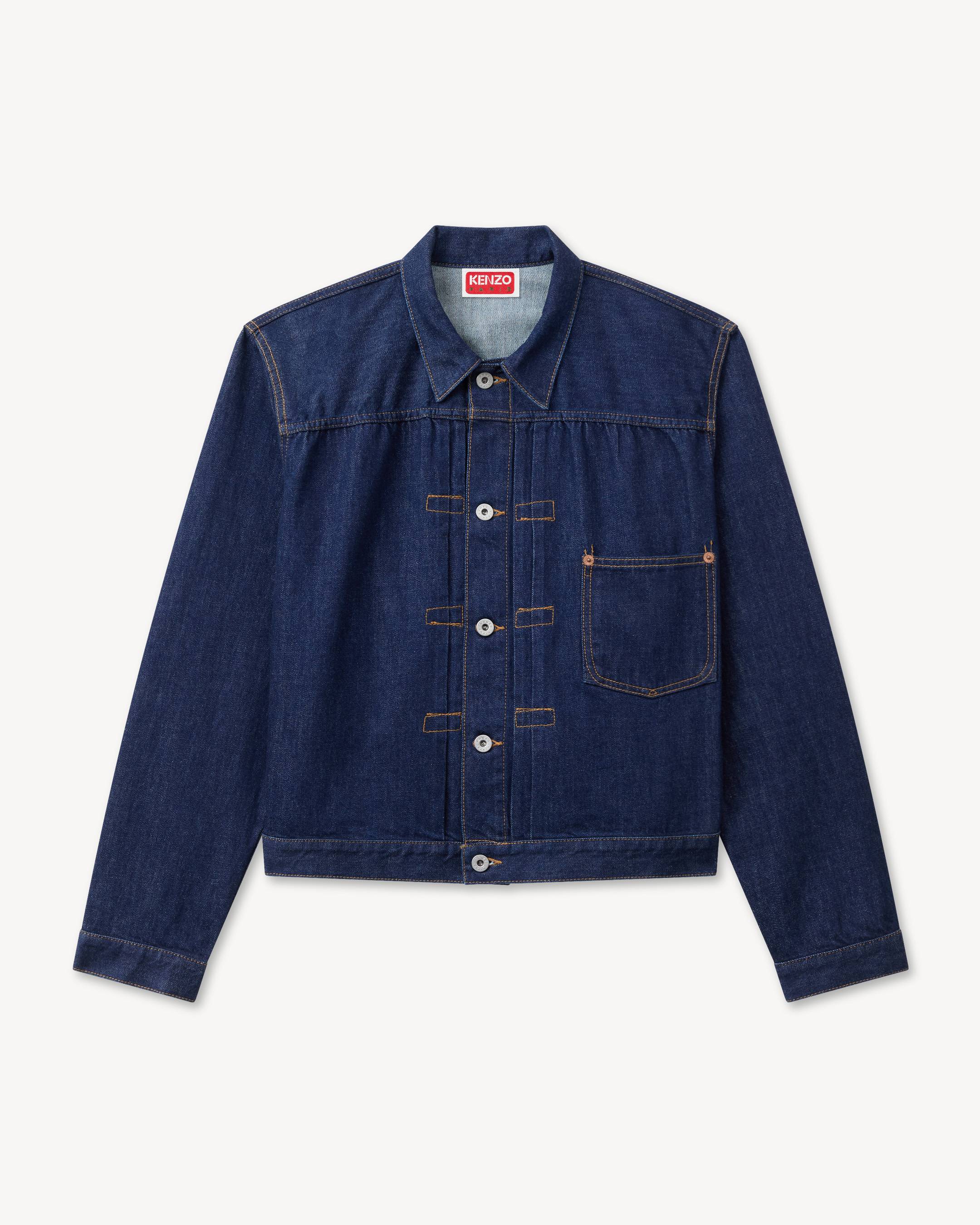 KENZO Jumping Tiger' embroidered pleated trucker jacket in