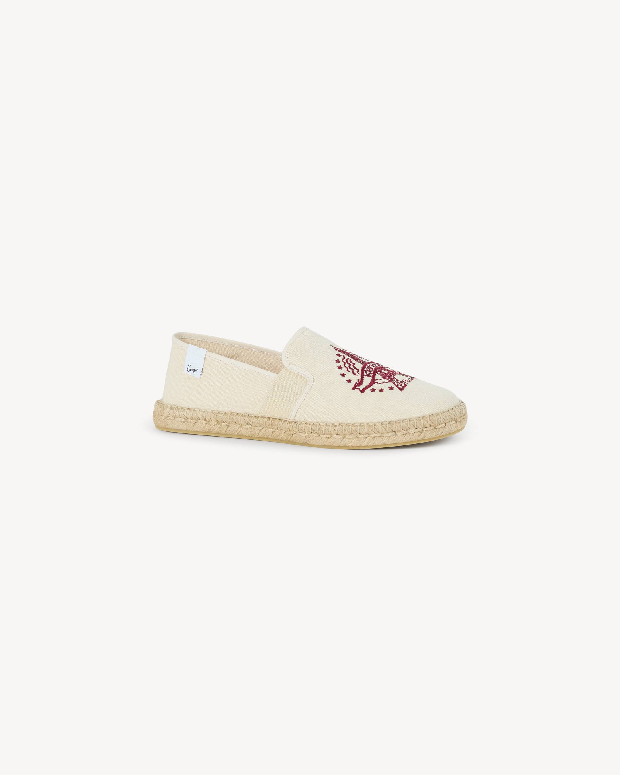 Espadrilles mit &bdquo;KENZO Eiffelturm-Design&ldquo; aus Canvas