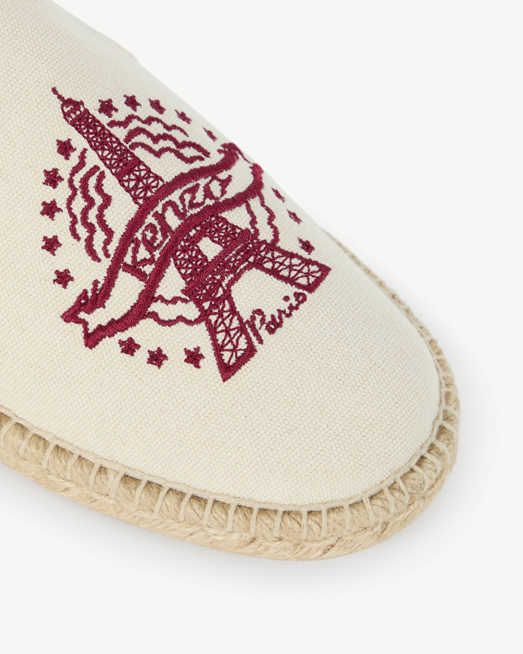 Espadrilles mit &bdquo;KENZO Eiffelturm-Design&ldquo; aus Canvas