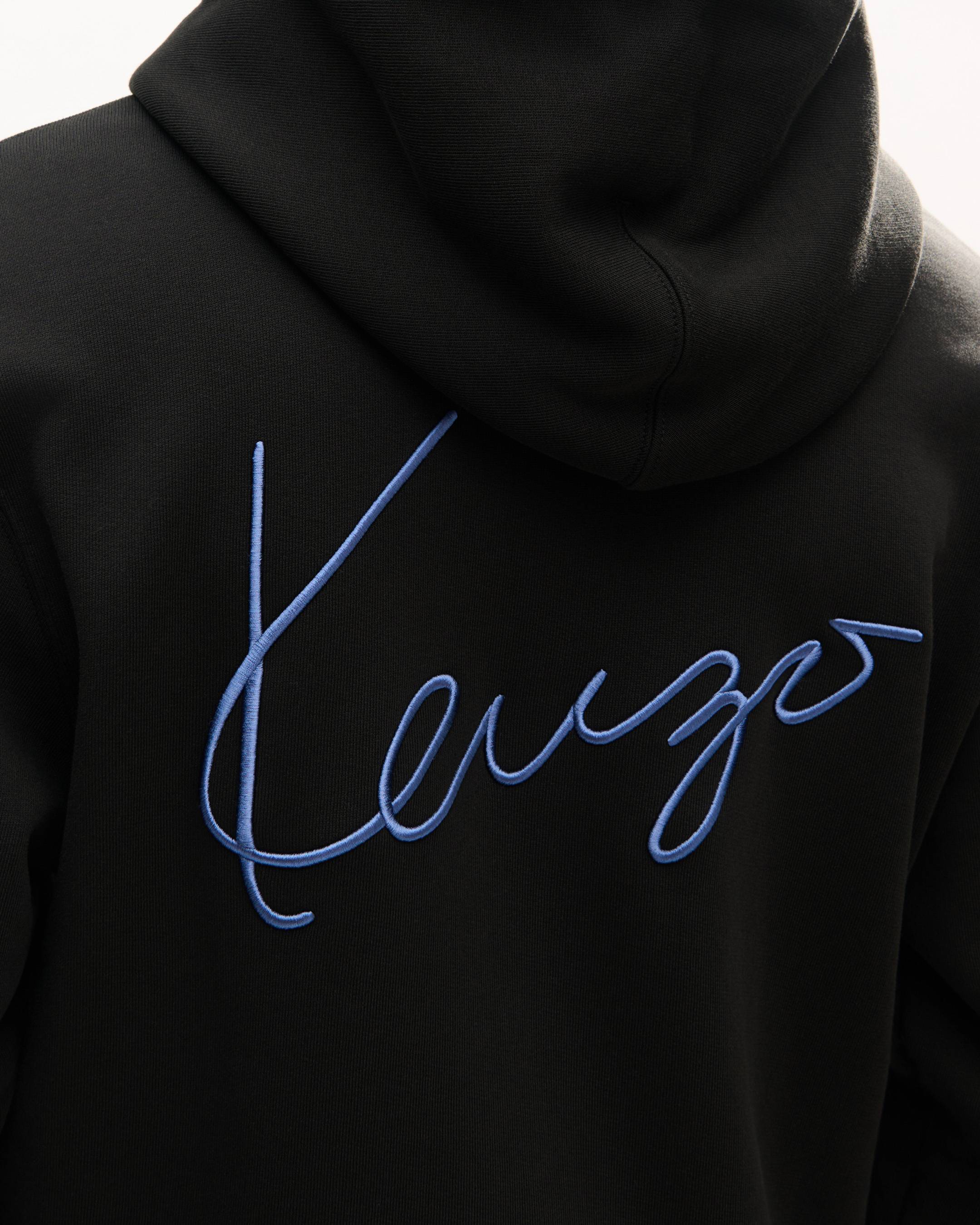 Sweatshirt &agrave; capuche zipp&eacute; brod&eacute; 'KENZO Signature' en coton