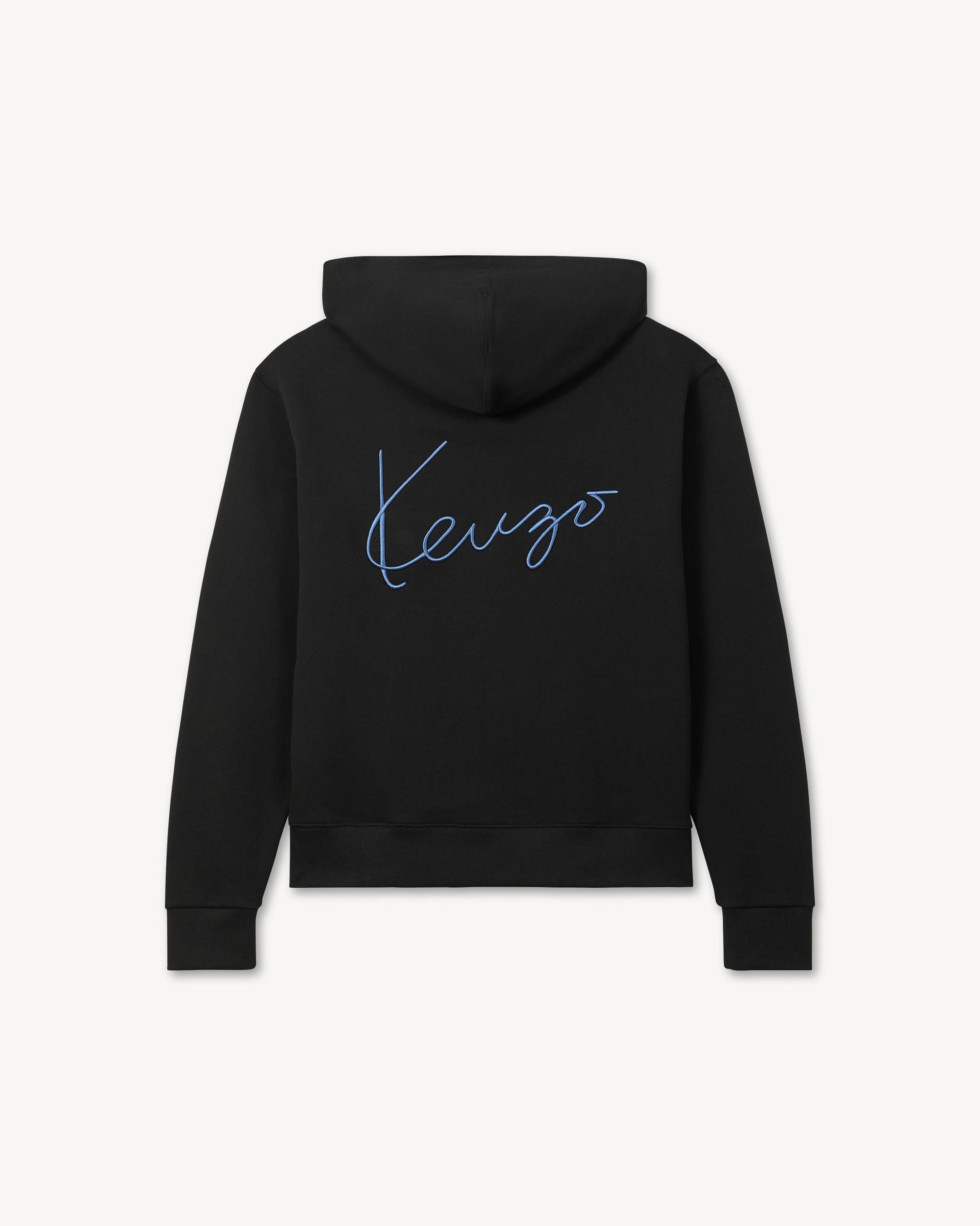 Sweatshirt &agrave; capuche zipp&eacute; brod&eacute; 'KENZO Signature' en coton