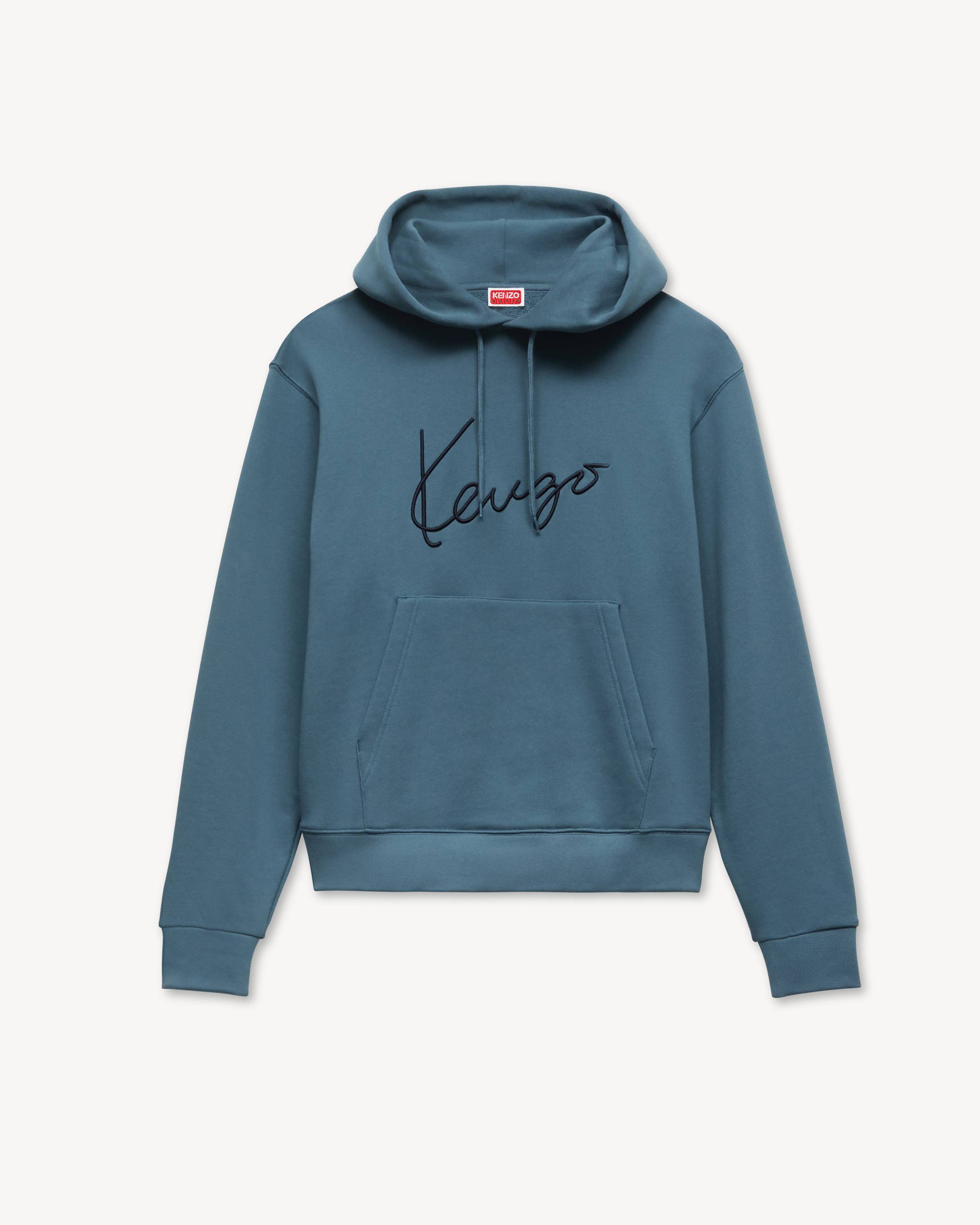 Sweatshirt &agrave; capuche brod&eacute; 'KENZO Signature' en coton