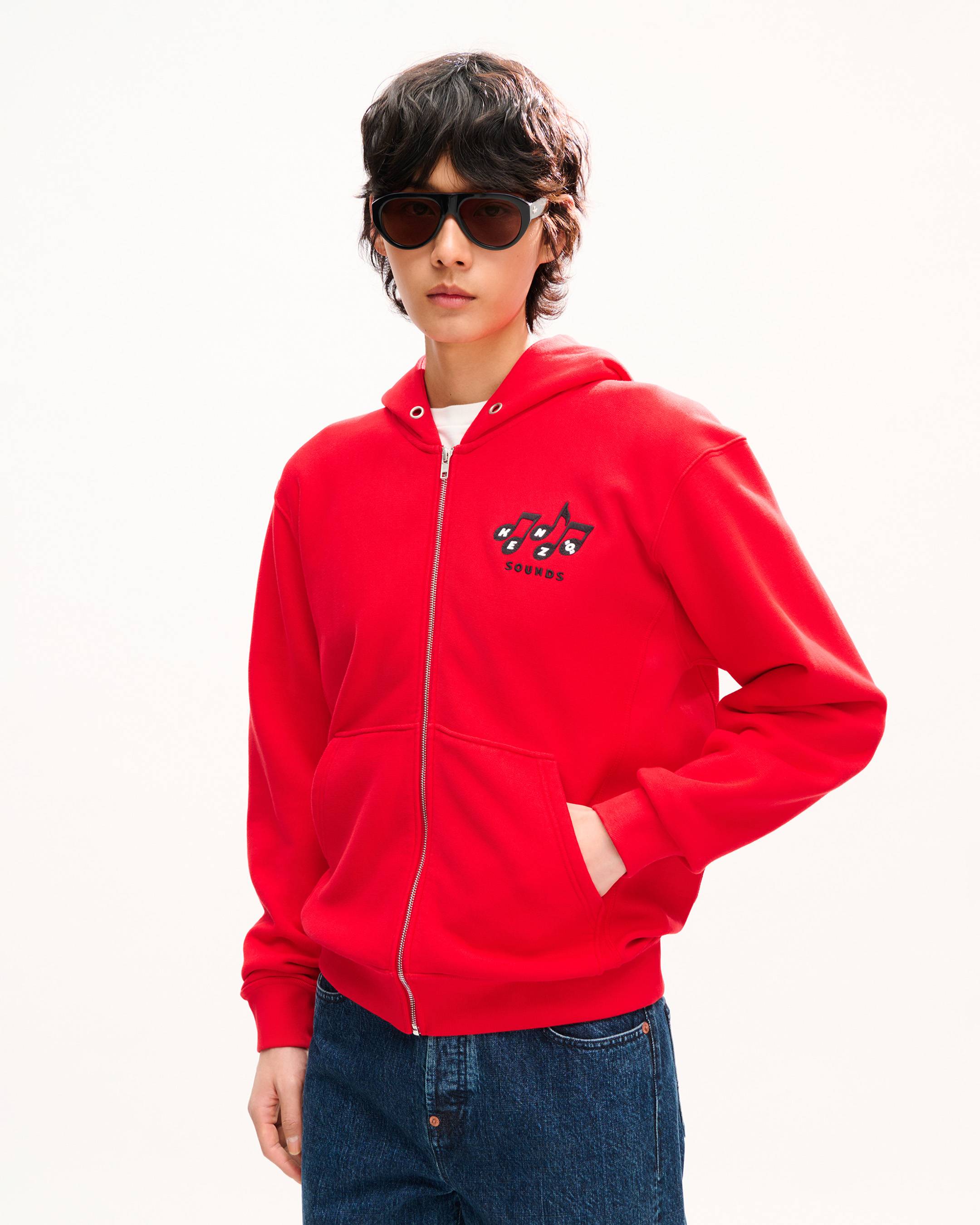 'KENZO Sounds' ジップアップ フーディー イン コットン