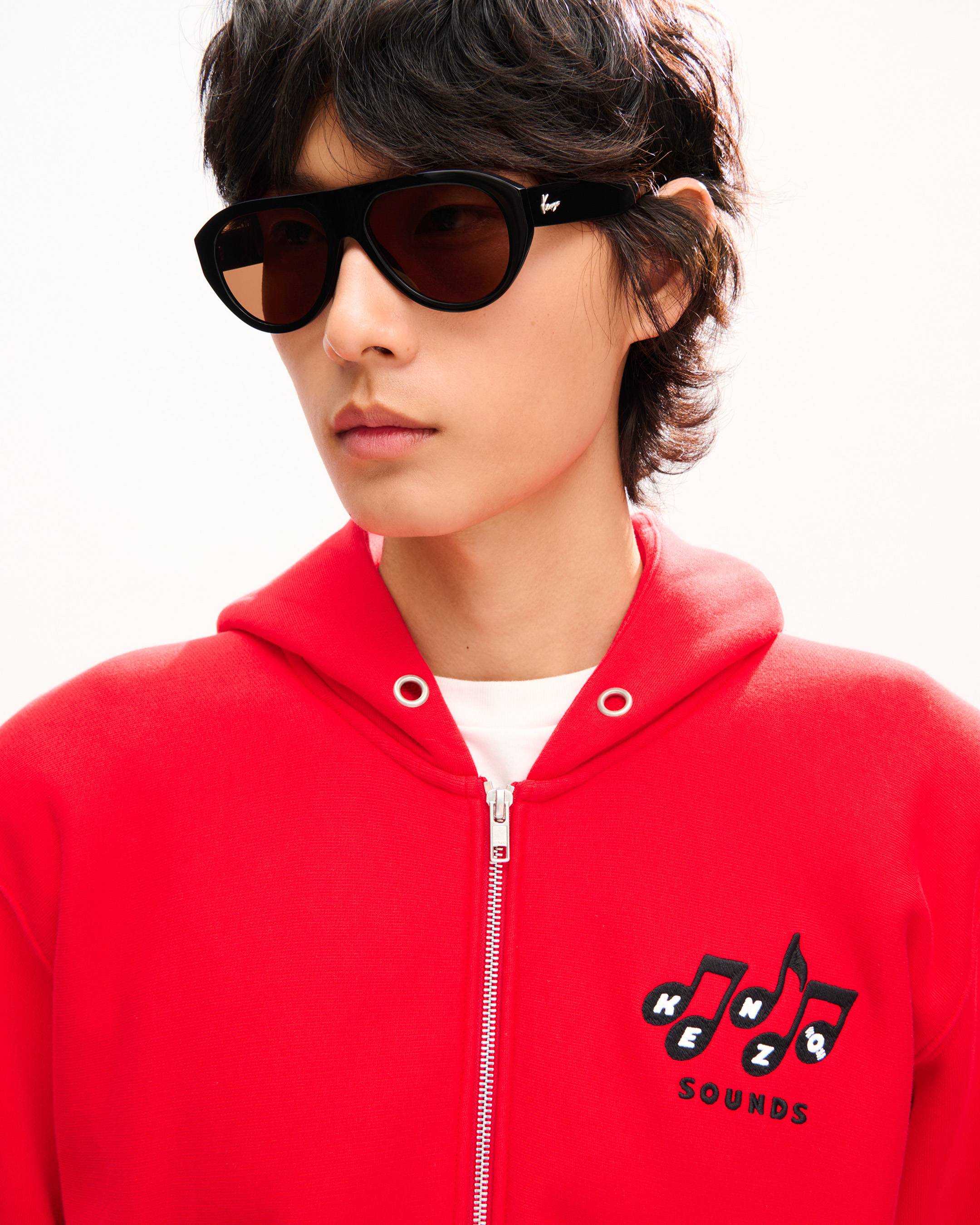 'KENZO Sounds' ジップアップ フーディー イン コットン