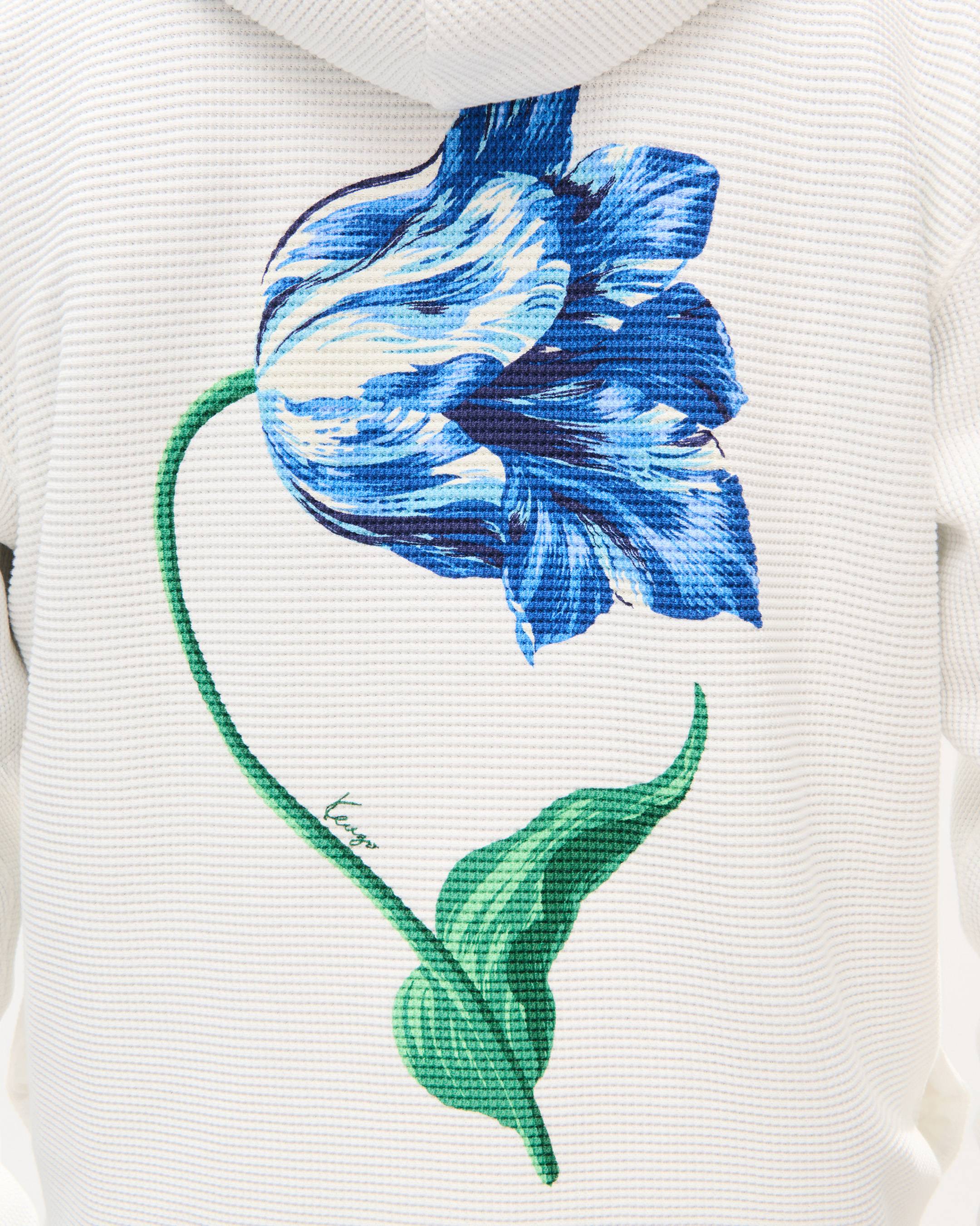 Sweatshirt &agrave; capuche zipp&eacute; r&eacute;versible 'KENZO Tulip' en coton