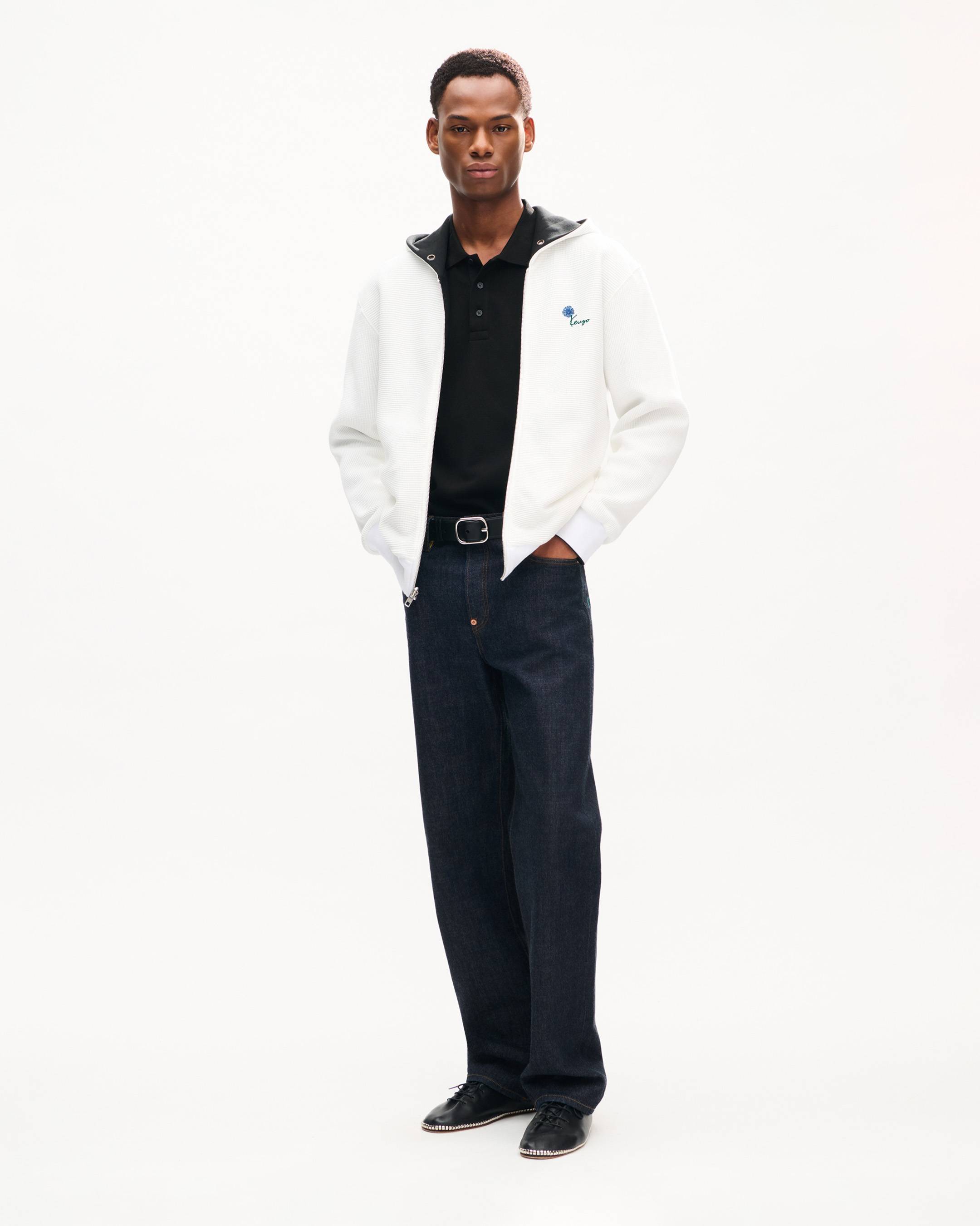 KENZO Tulip' reversible zip up hoodie in cotton | Men's | KENZO