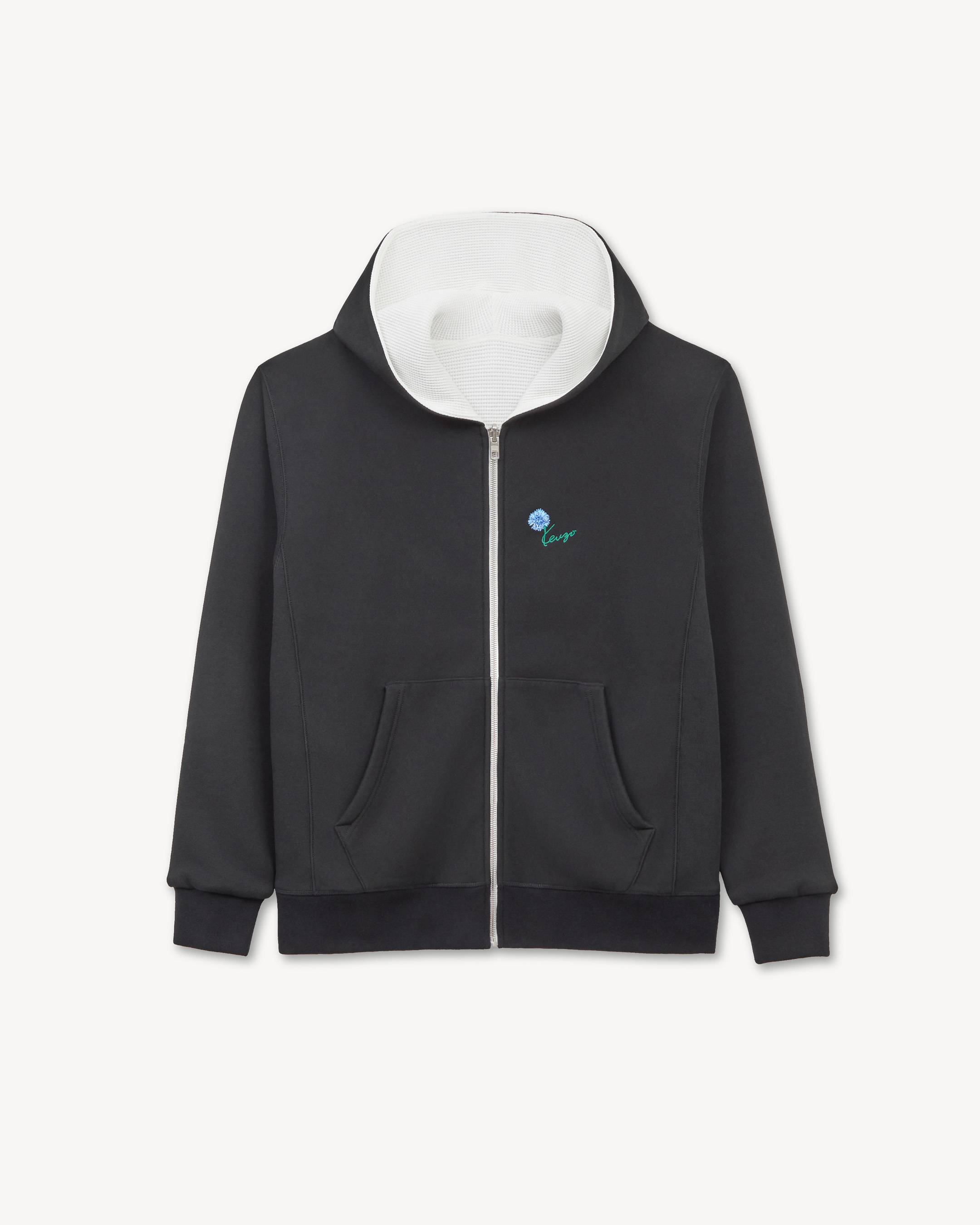 Sweatshirt &agrave; capuche zipp&eacute; r&eacute;versible 'KENZO Tulip' en coton