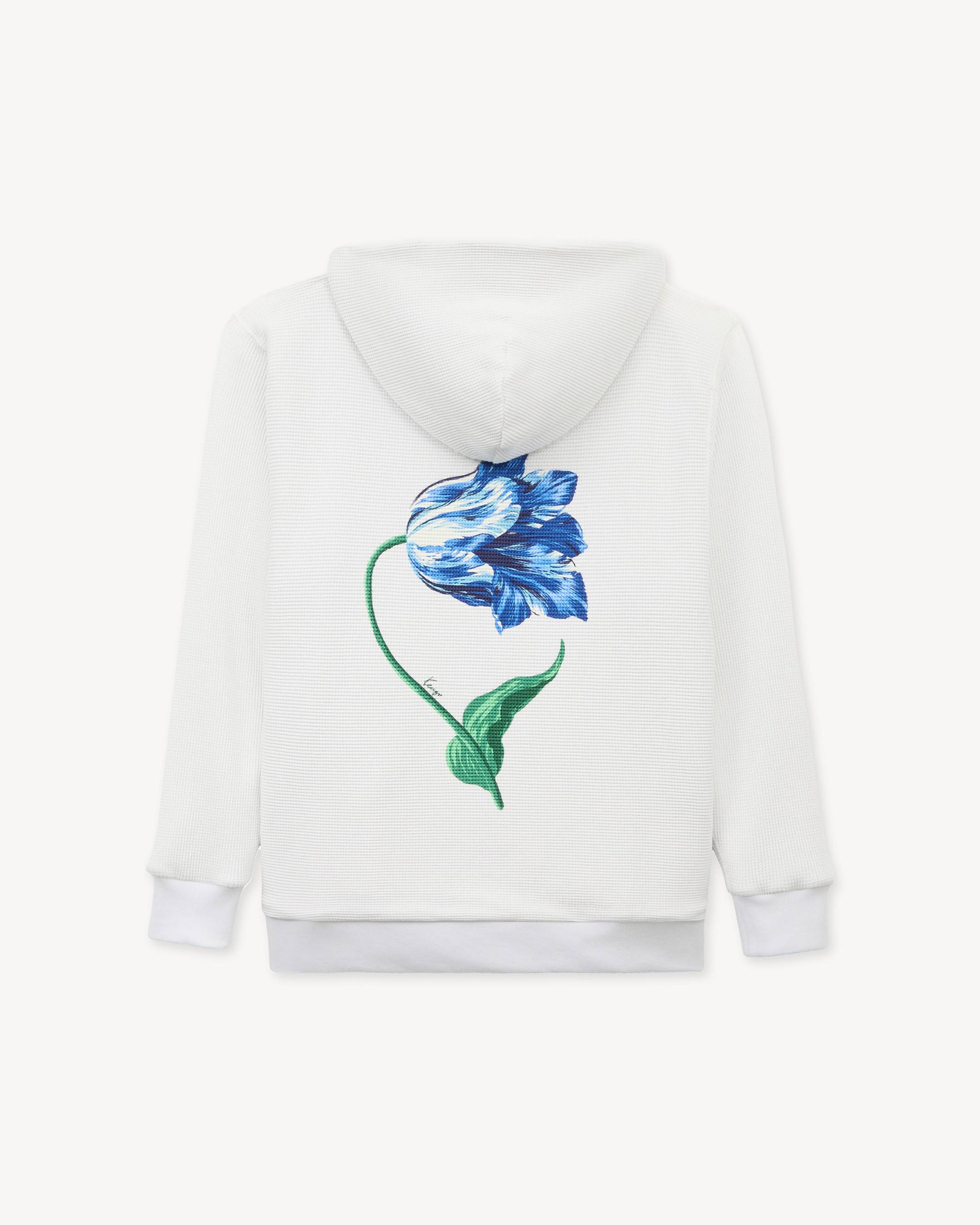 Sweatshirt &agrave; capuche zipp&eacute; r&eacute;versible 'KENZO Tulip' en coton