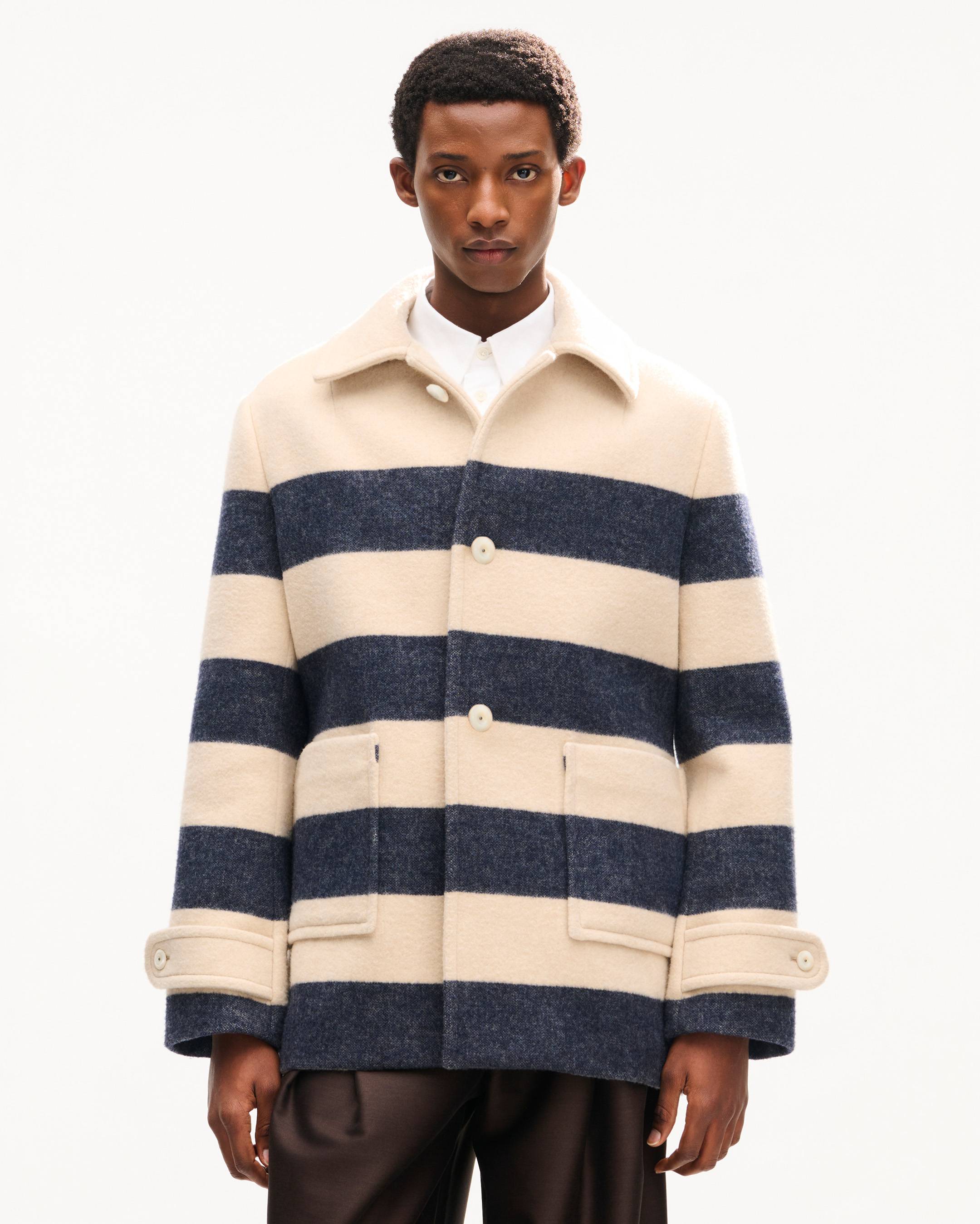Genderless coat in jacquard polyamide wool | Men's | KENZO