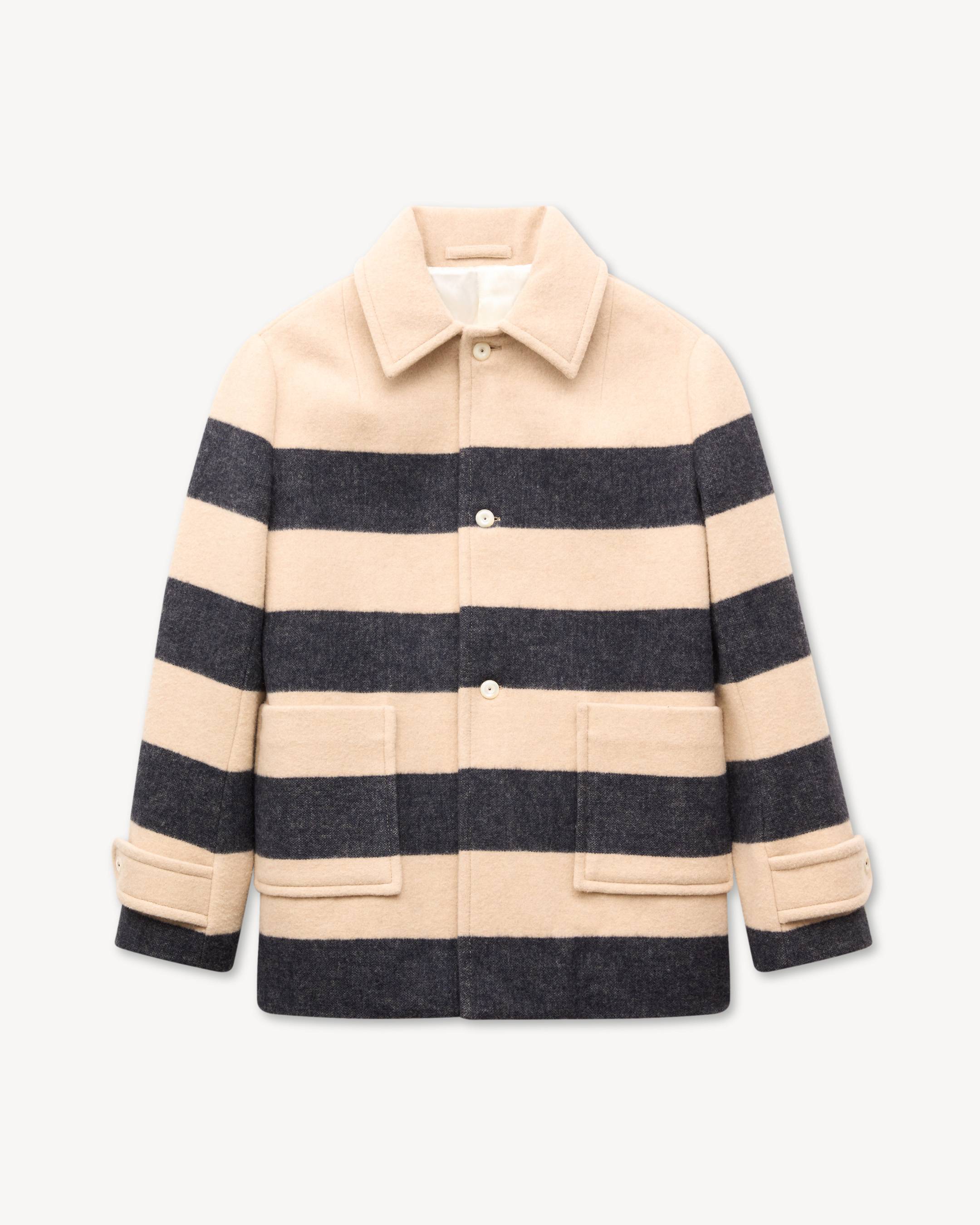 Abrigo unisex de jacquard de poliamida y lana