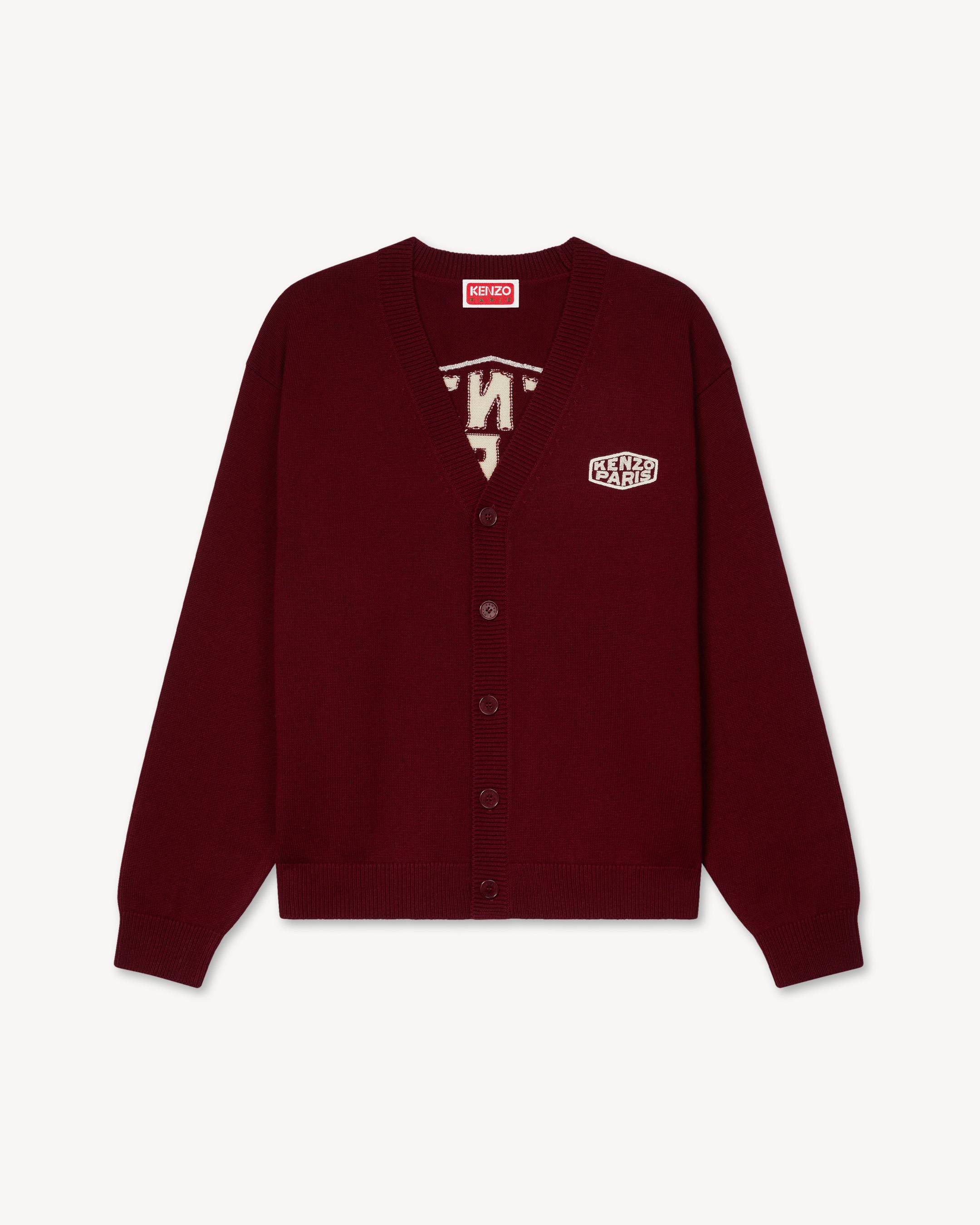 Strickjacke aus Wolle und Baumwolle mit &bdquo;KENZO Paris Frame&ldquo;-Stickerei