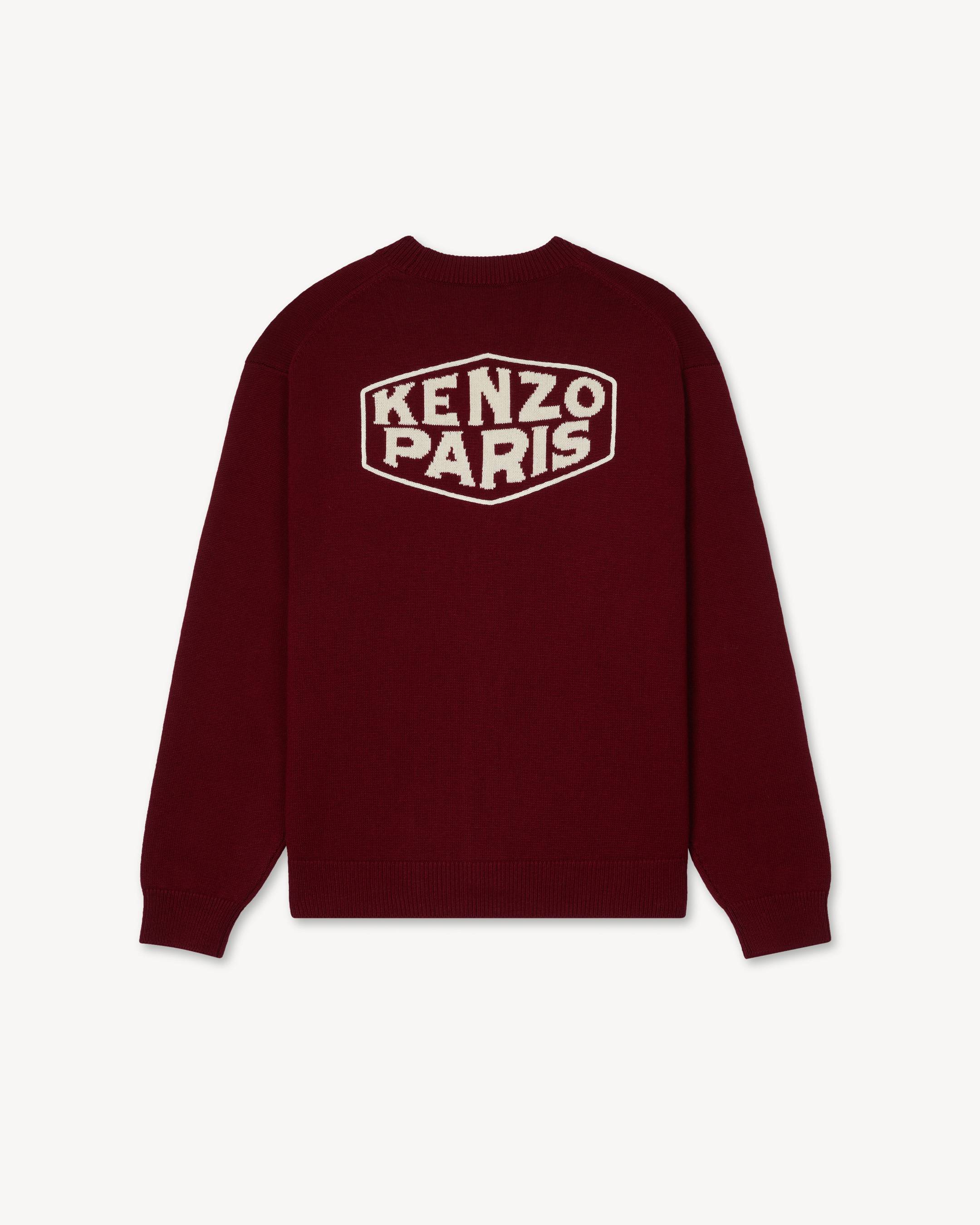 Strickjacke aus Wolle und Baumwolle mit &bdquo;KENZO Paris Frame&ldquo;-Stickerei