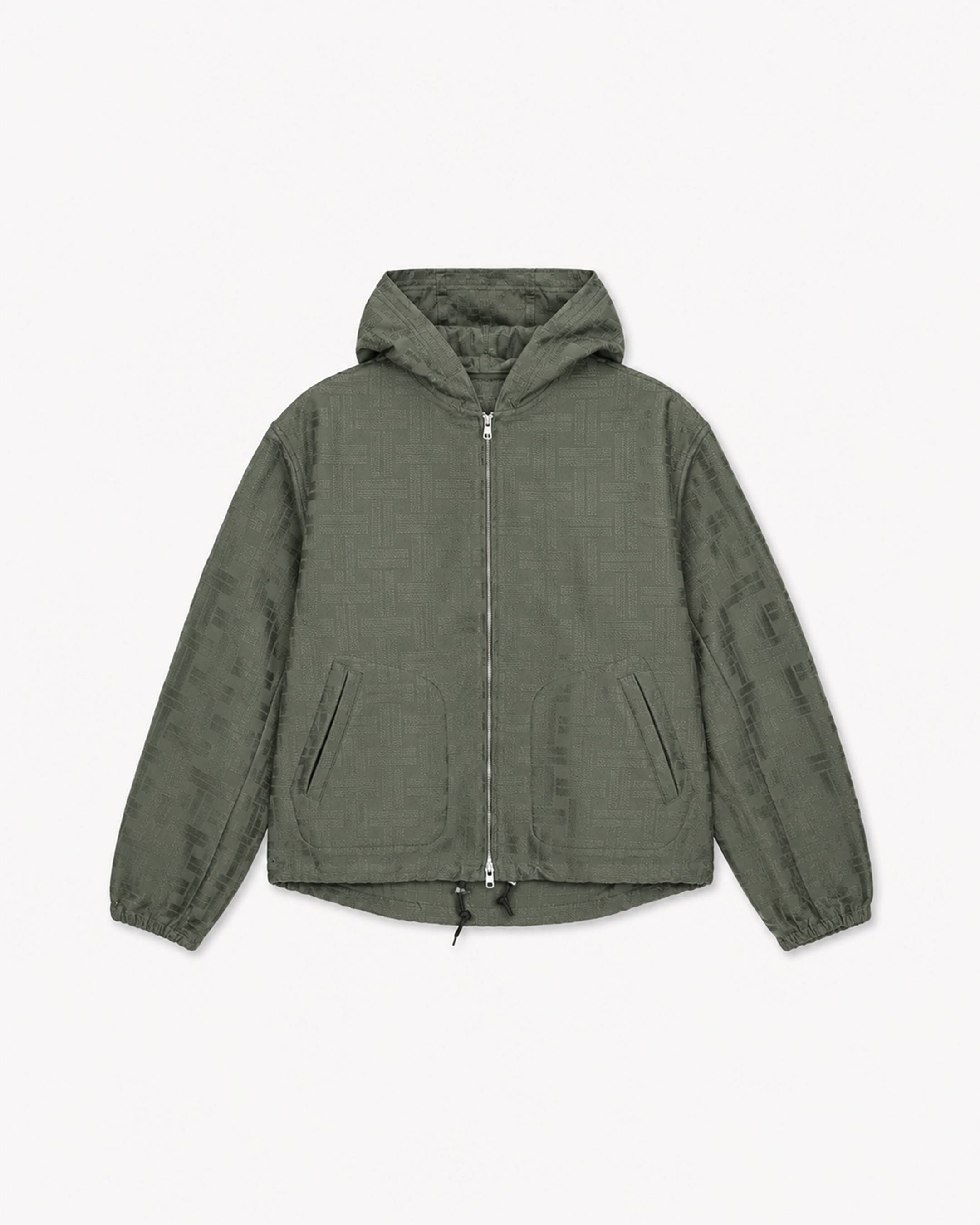 'KENZO Weave' hooded shirt in cotton jacquard