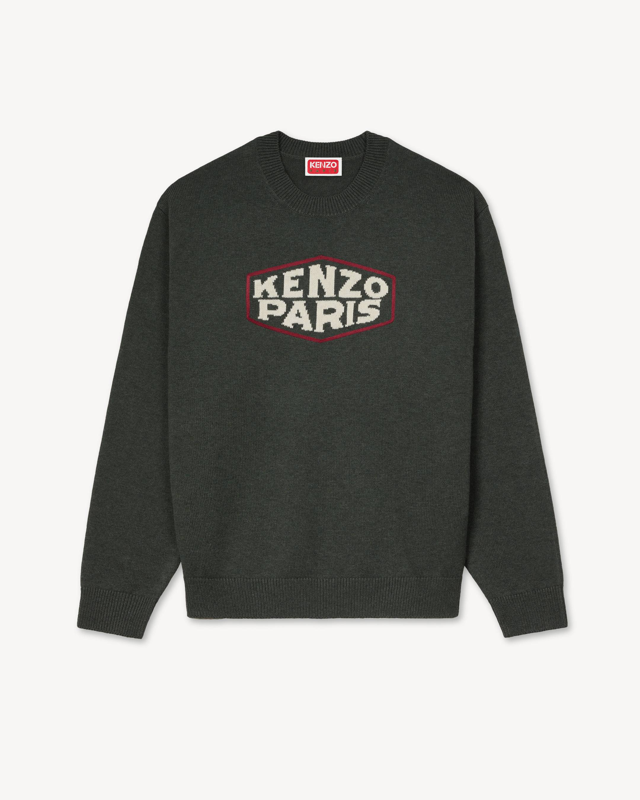 Pullover mit &bdquo;KENZO Paris Frame&ldquo;-Stickerei aus Wolle und Baumwolle
