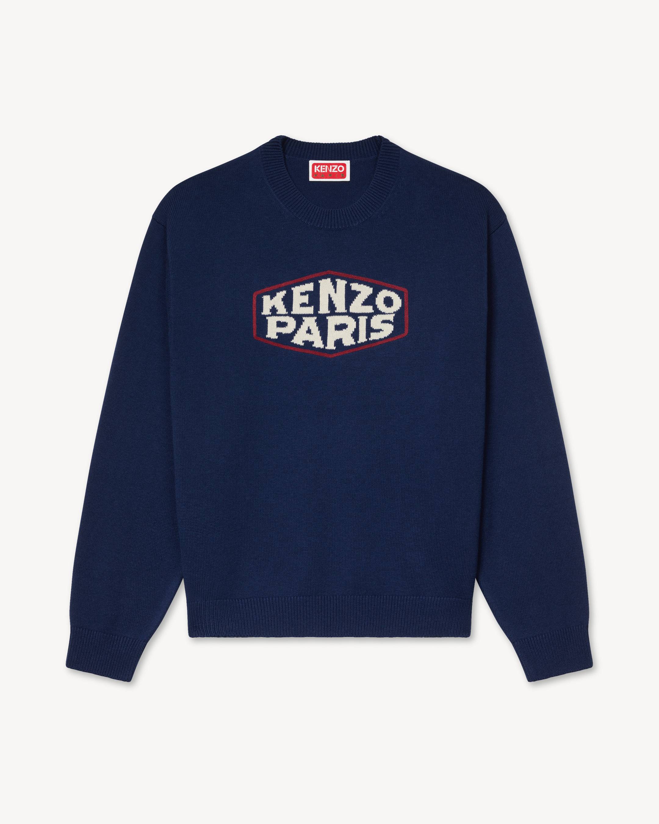 Pullover mit &bdquo;KENZO Paris Frame&ldquo;-Stickerei aus Wolle und Baumwolle