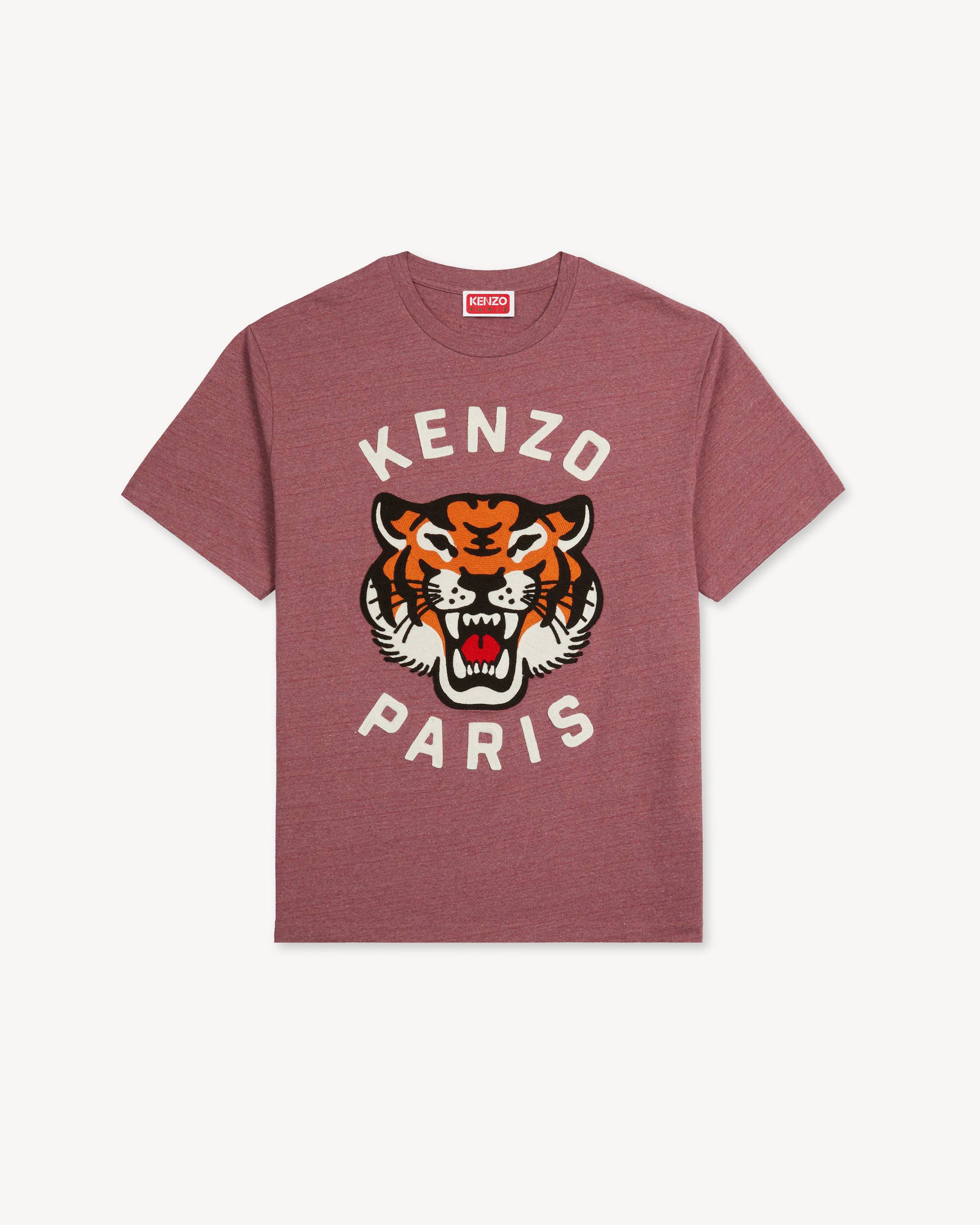 'Lucky Tiger' oversized embroidered T-shirt in cotton