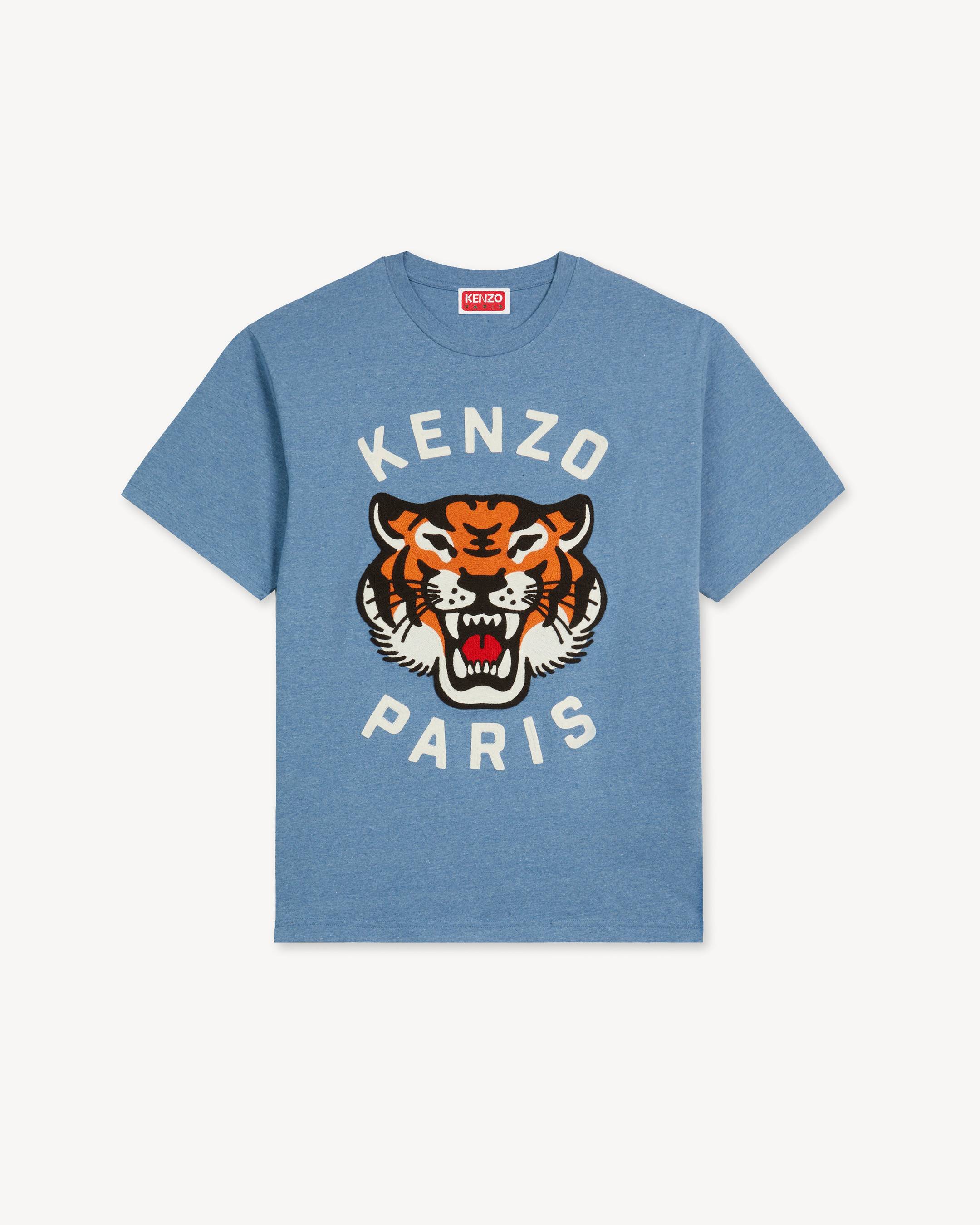 'Lucky Tiger' oversized embroidered T-shirt in cotton