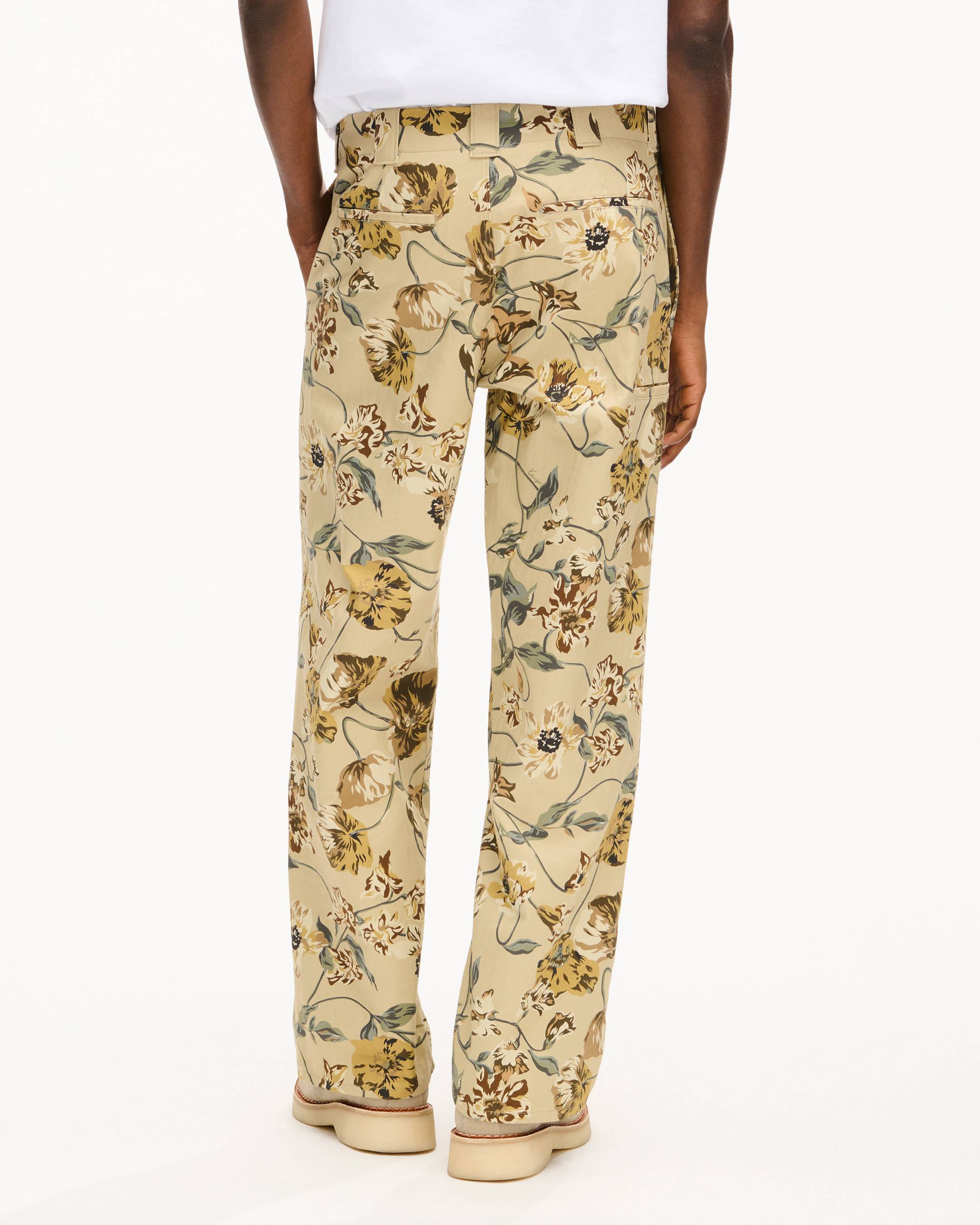 'KENZO Wildflower' double knee chino in herringbone cotton