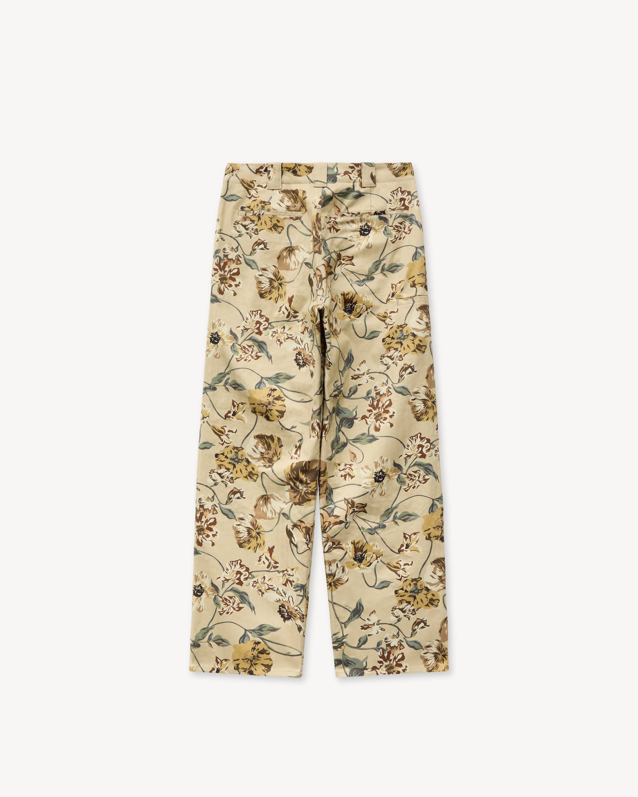'KENZO Wildflower' double knee chino in herringbone cotton