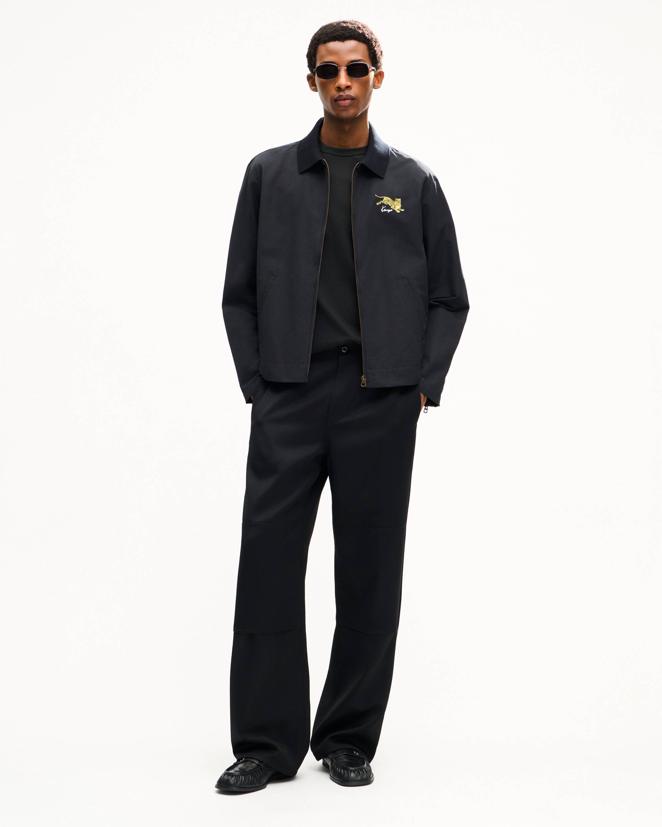 Double knee chino in virgin wool