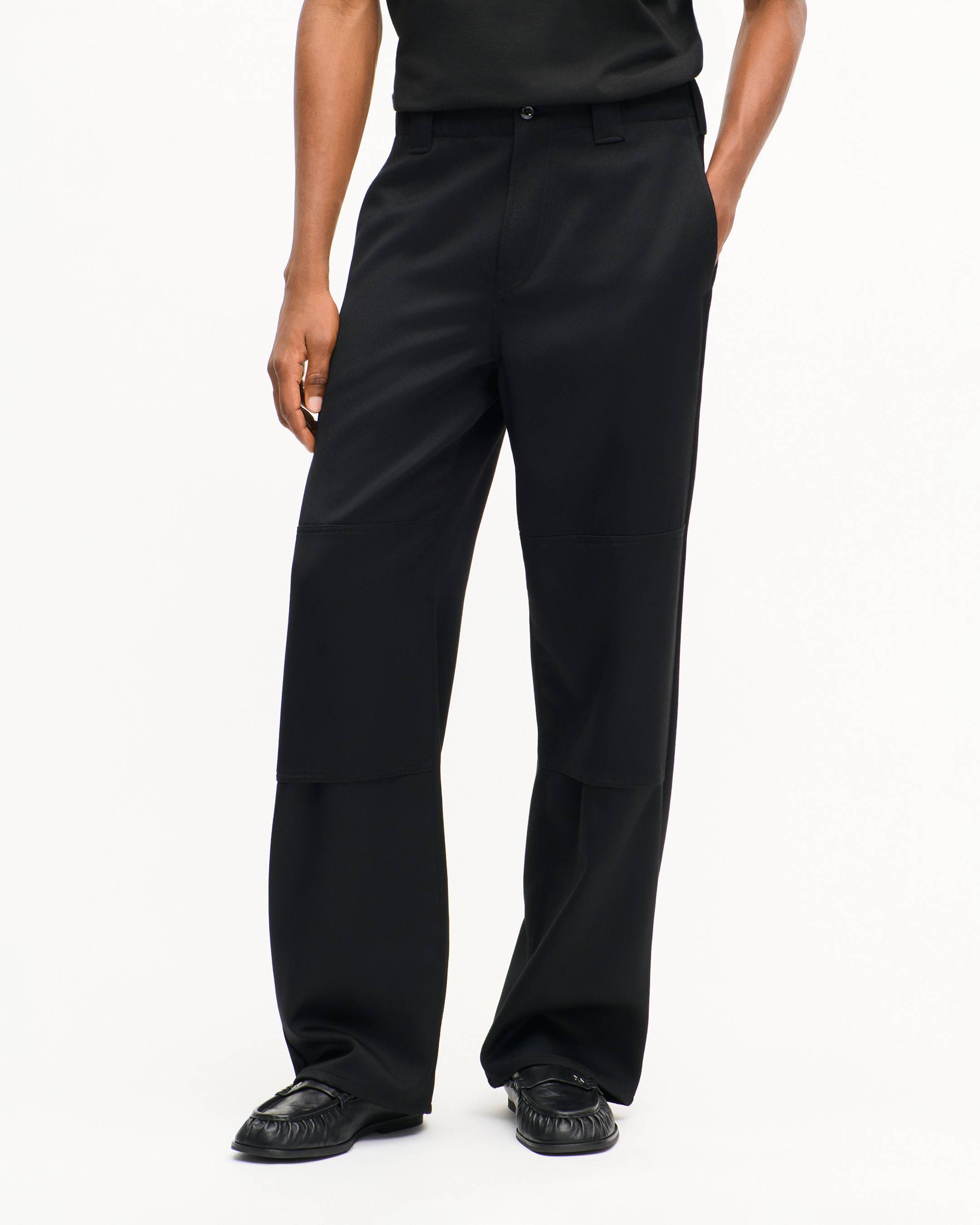 Double knee chino in virgin wool