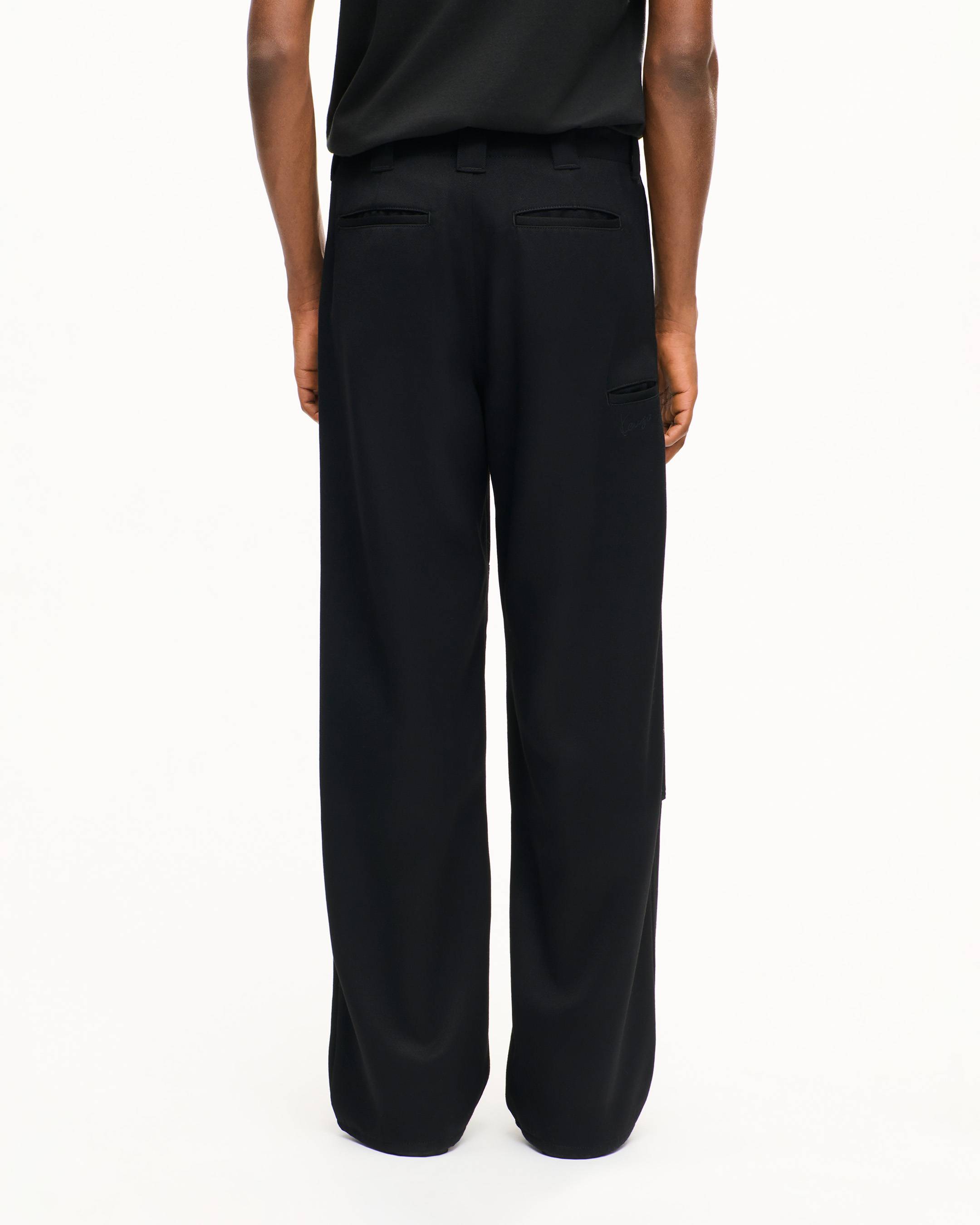 Double knee chino in virgin wool