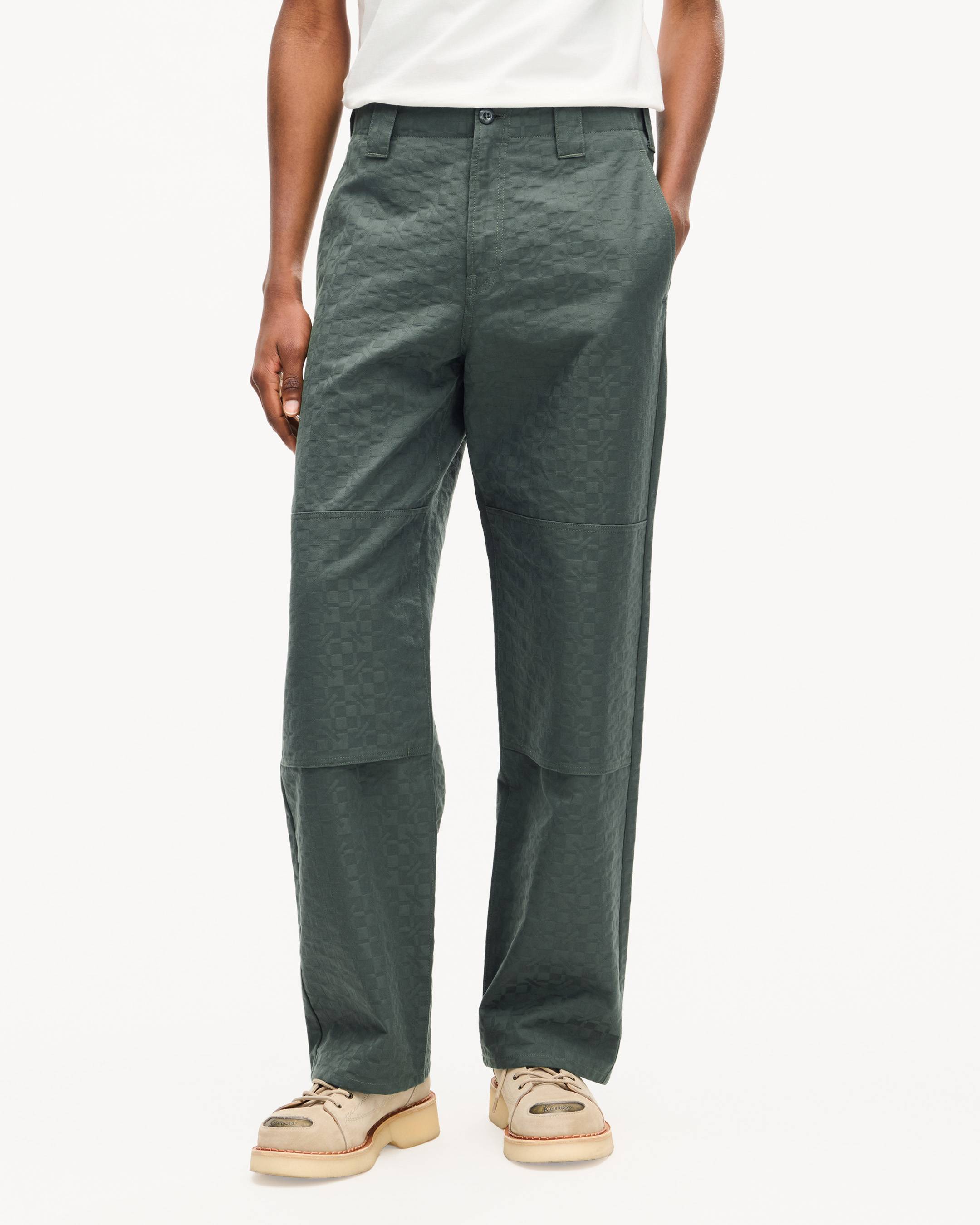 Pantal&oacute;n chino con rodillas reforzadas de algod&oacute;n 'Kenzogram'