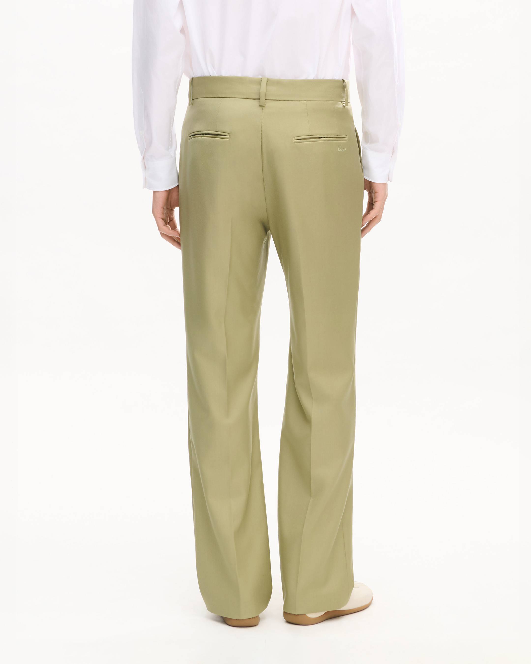 Pantalon de costume droit en laine vierge