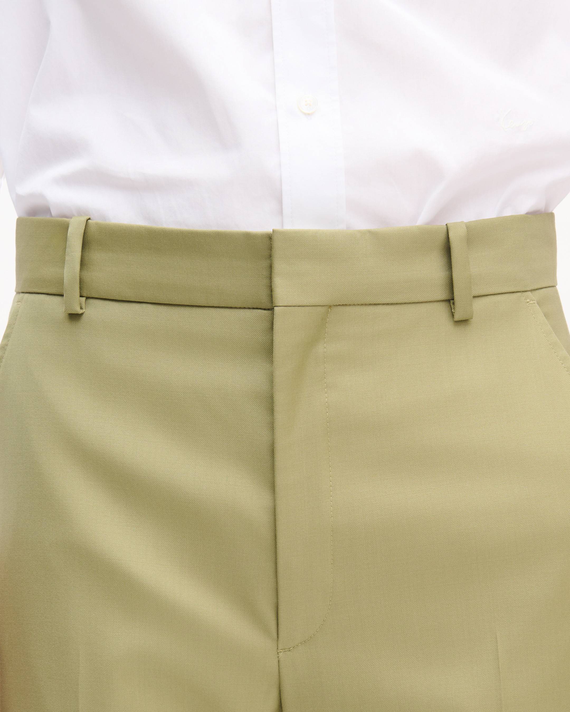 Pantalon de costume droit en laine vierge