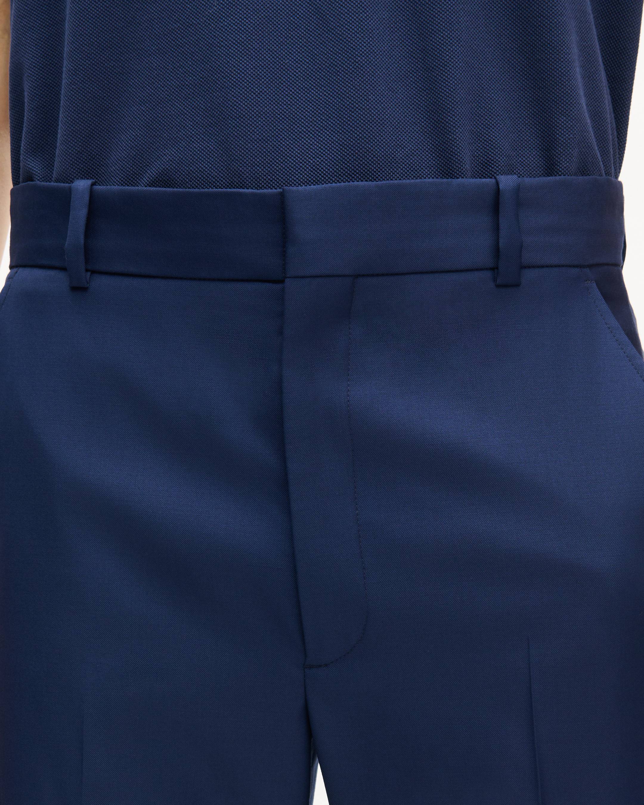 Pantalon de costume droit en laine vierge