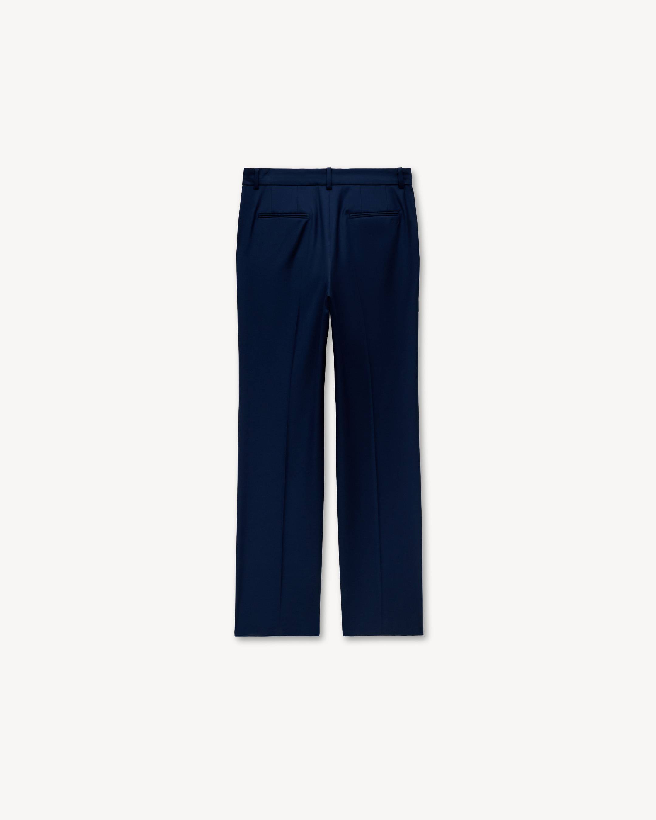 Pantalon de costume droit en laine vierge