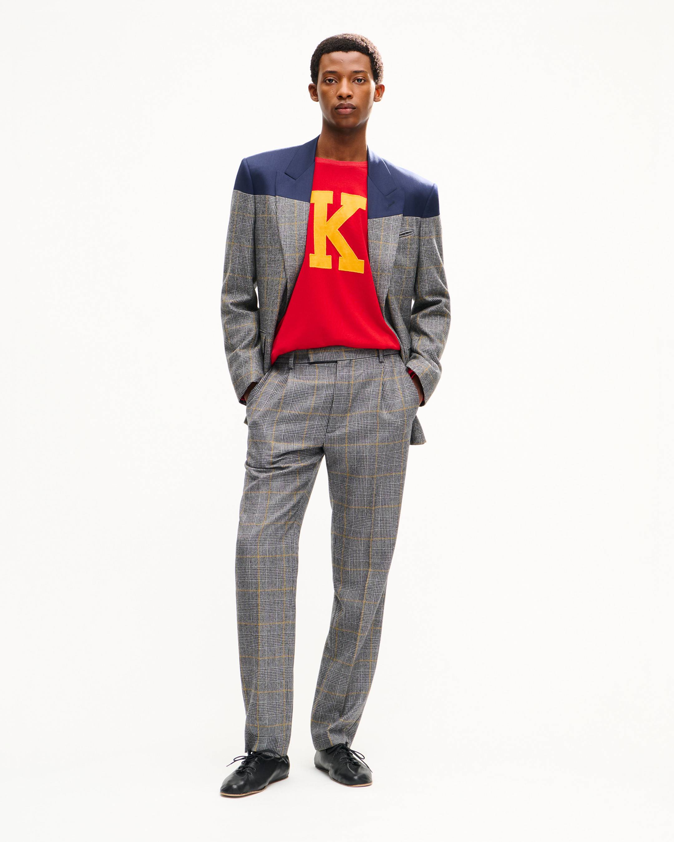 Pantal&oacute;n sastre de corte c&oacute;nico en lana 'KENZO Checks'