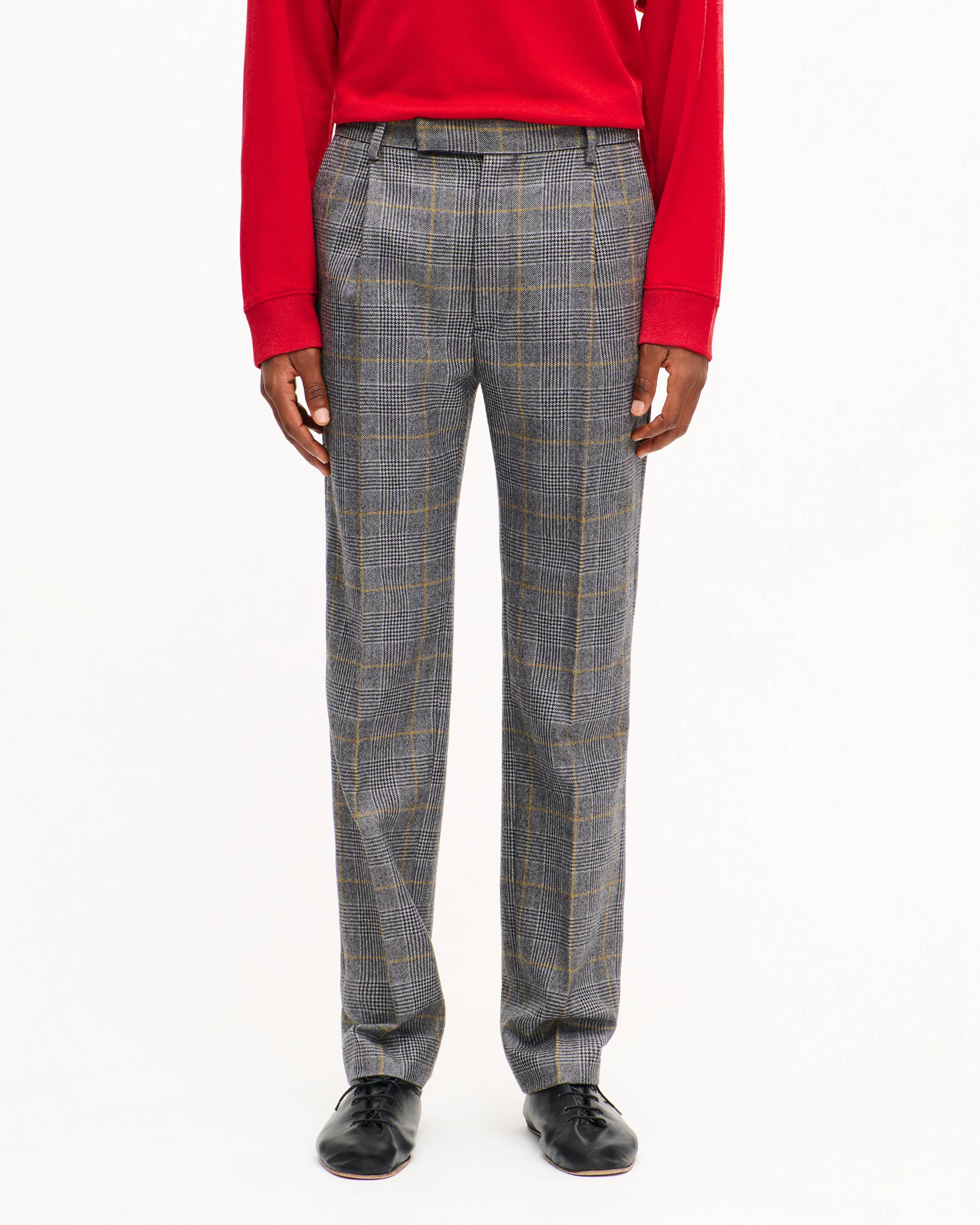 Pantal&oacute;n sastre de corte c&oacute;nico en lana 'KENZO Checks'