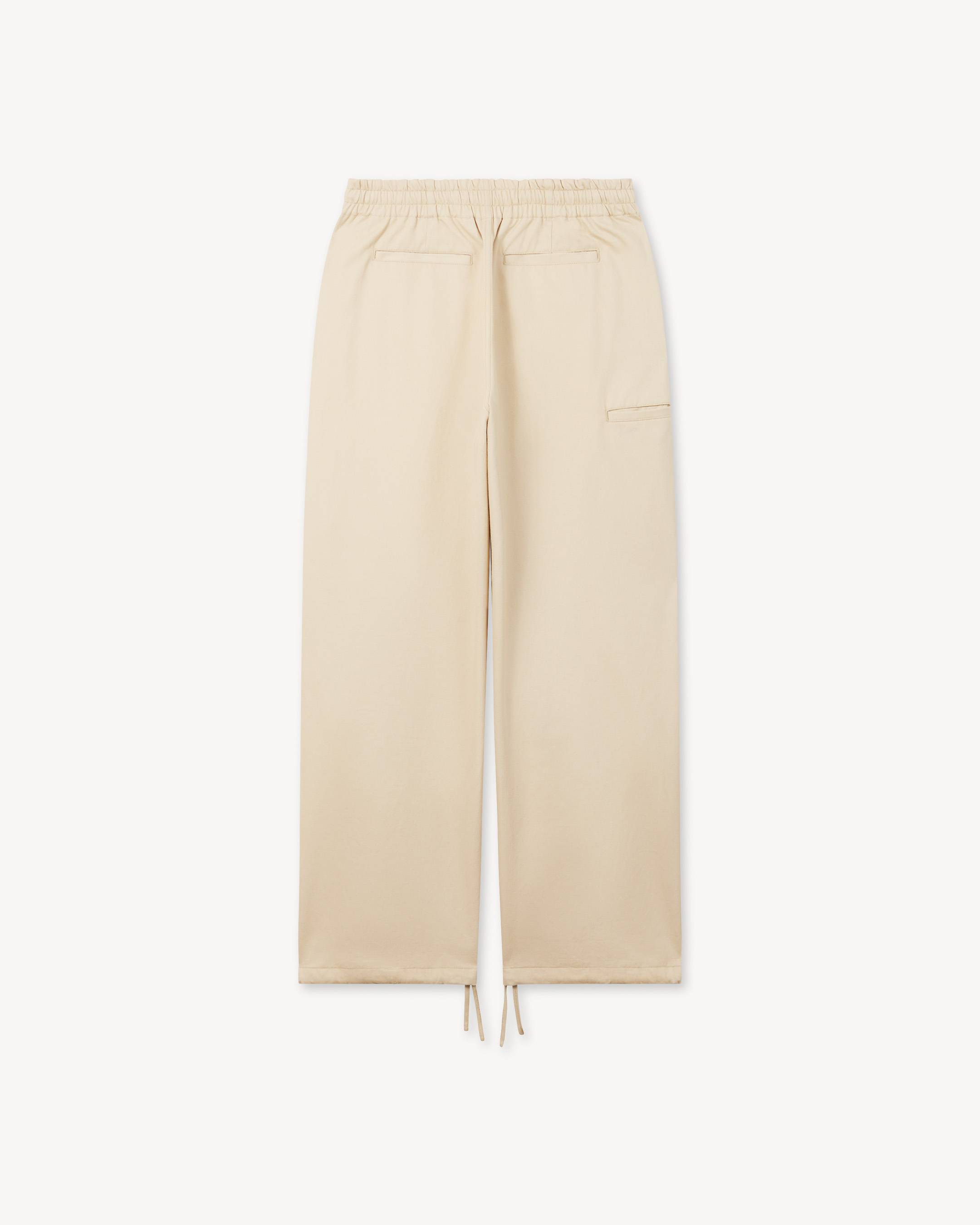 エラスティック パンツ イン ヘリンボーン コットン