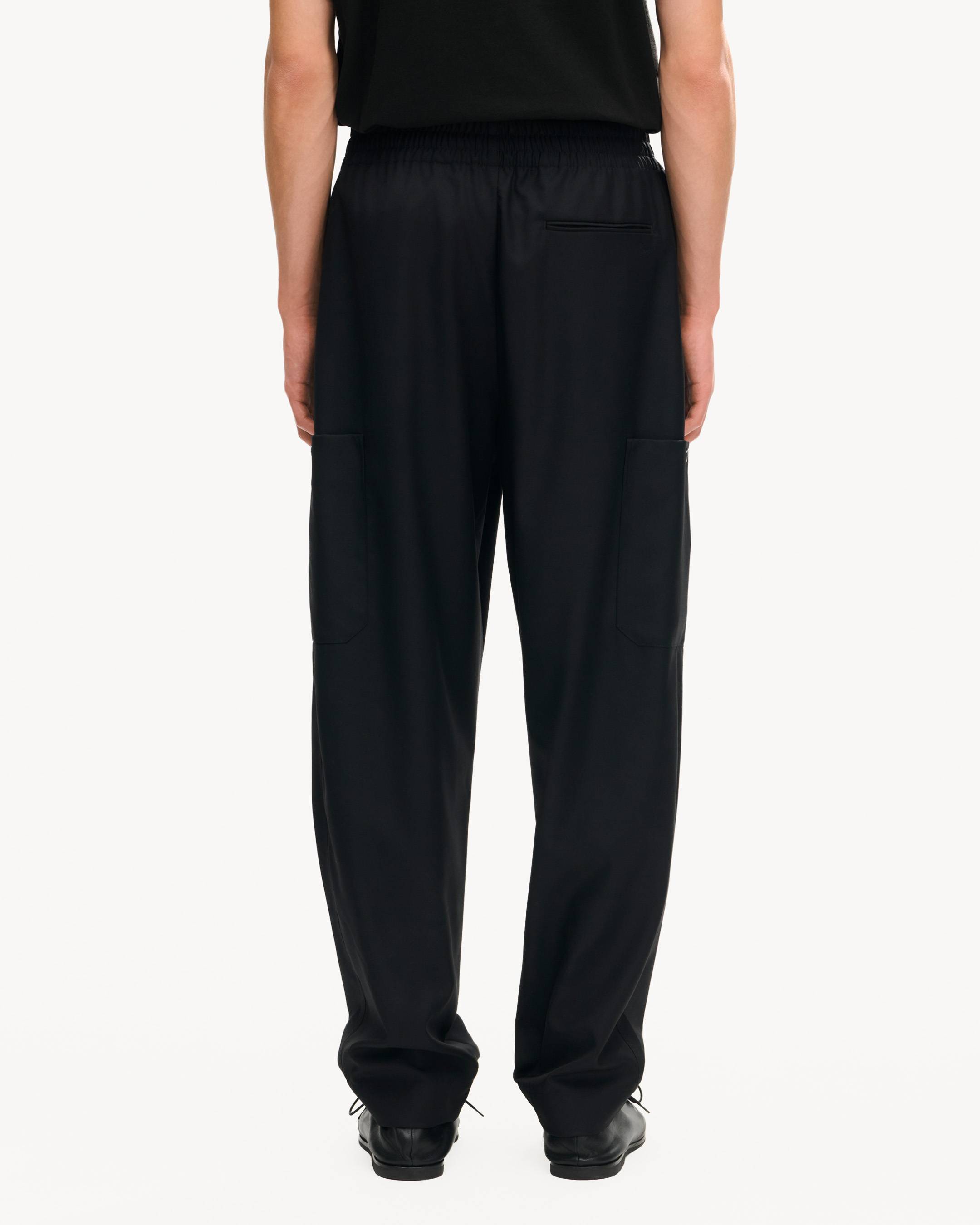 Cargo jogpants in virgin wool