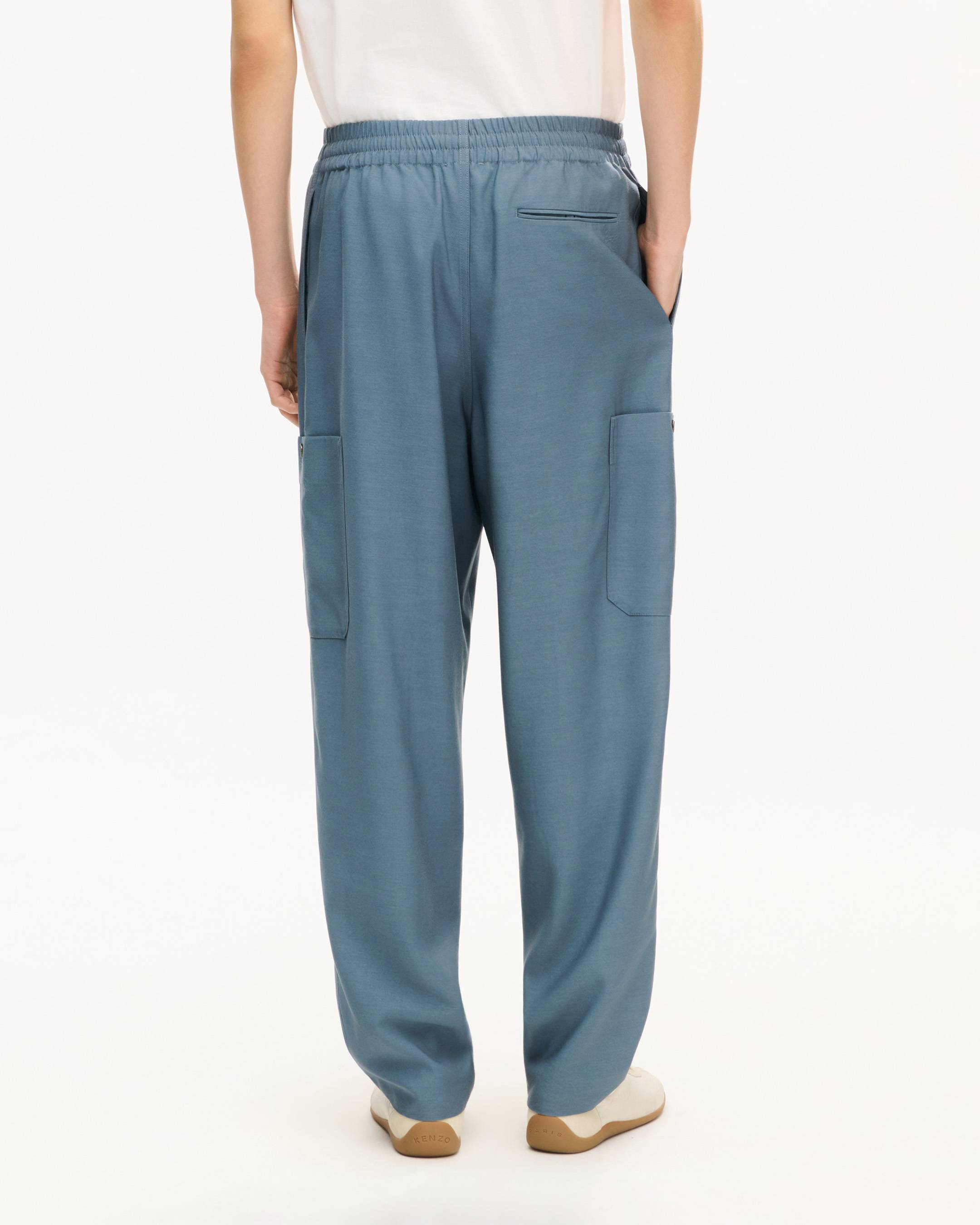 Pantalon de jogging cargo en viscose de laine recycl&eacute;e