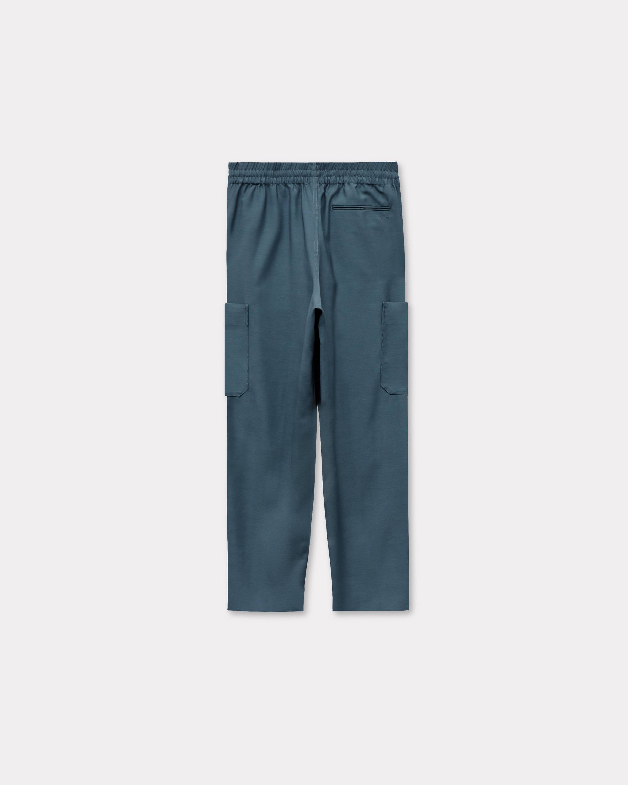 Pantalon de jogging cargo en viscose de laine recycl&eacute;e