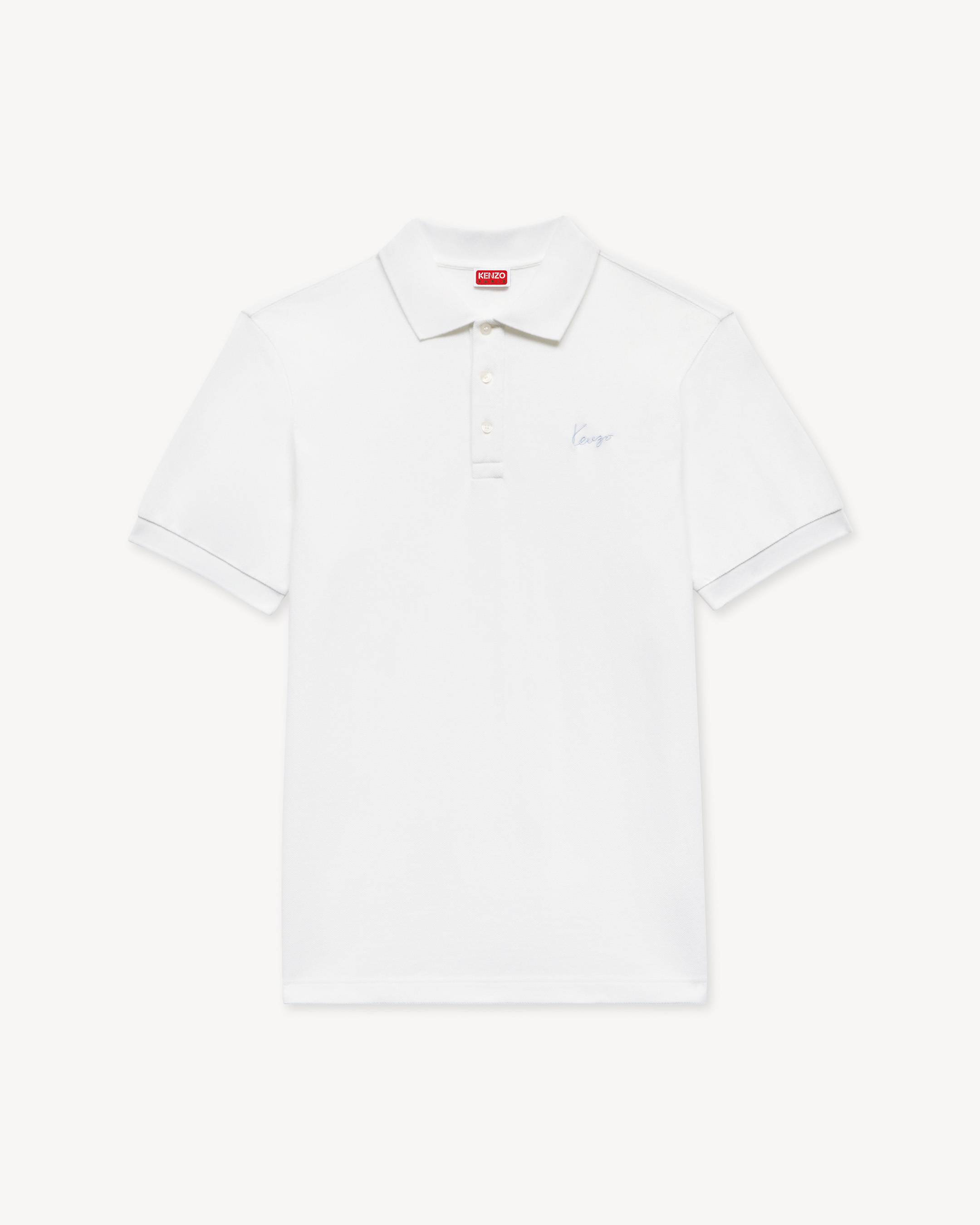 KENZO Signature' エンブロイダリー スリム ポロ イン コットン