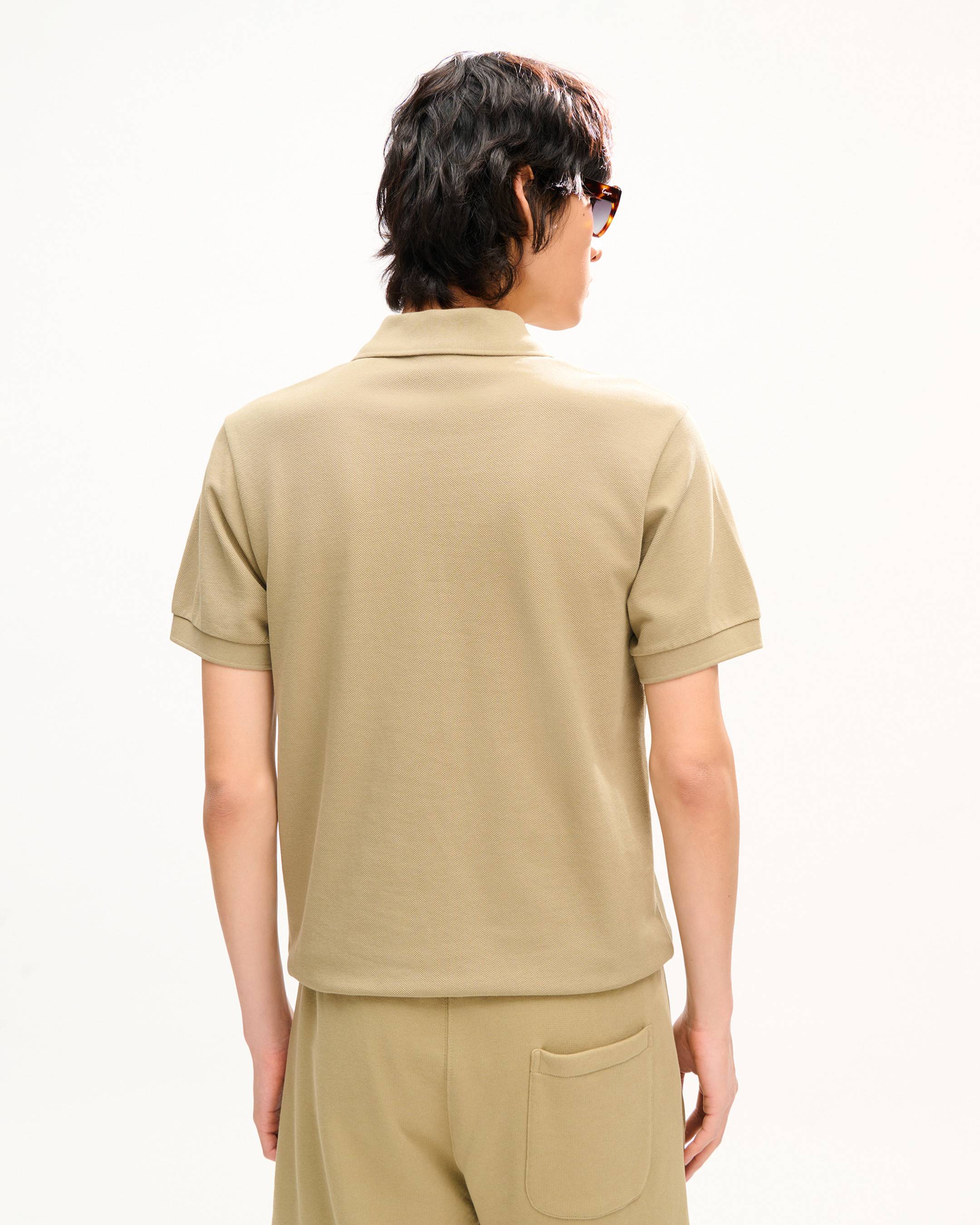 Polo slim brod&eacute; 'KENZO Signature' en coton