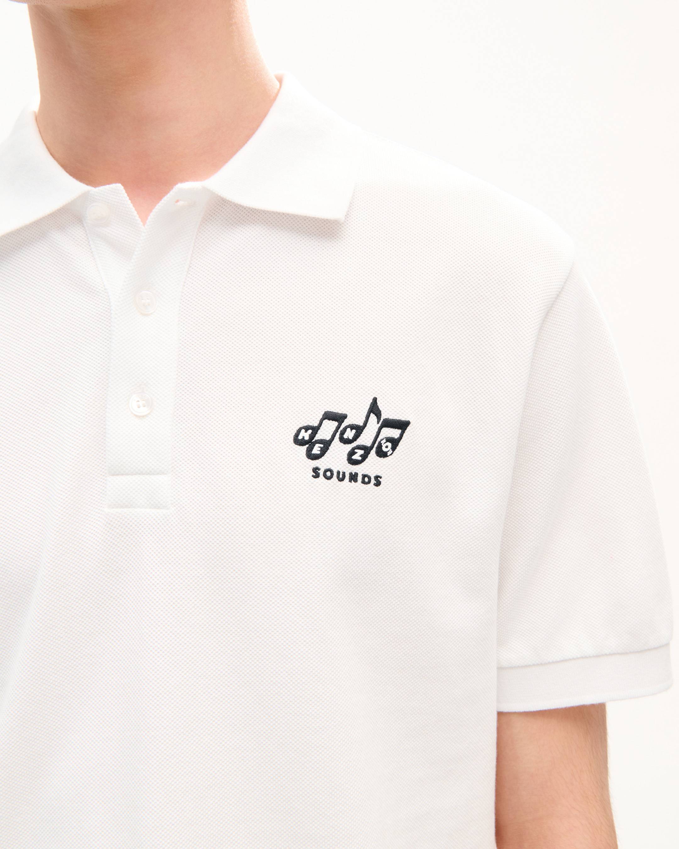 Mit &bdquo;KENZO Sounds&ldquo; besticktes schmales Poloshirt aus Baumwolle