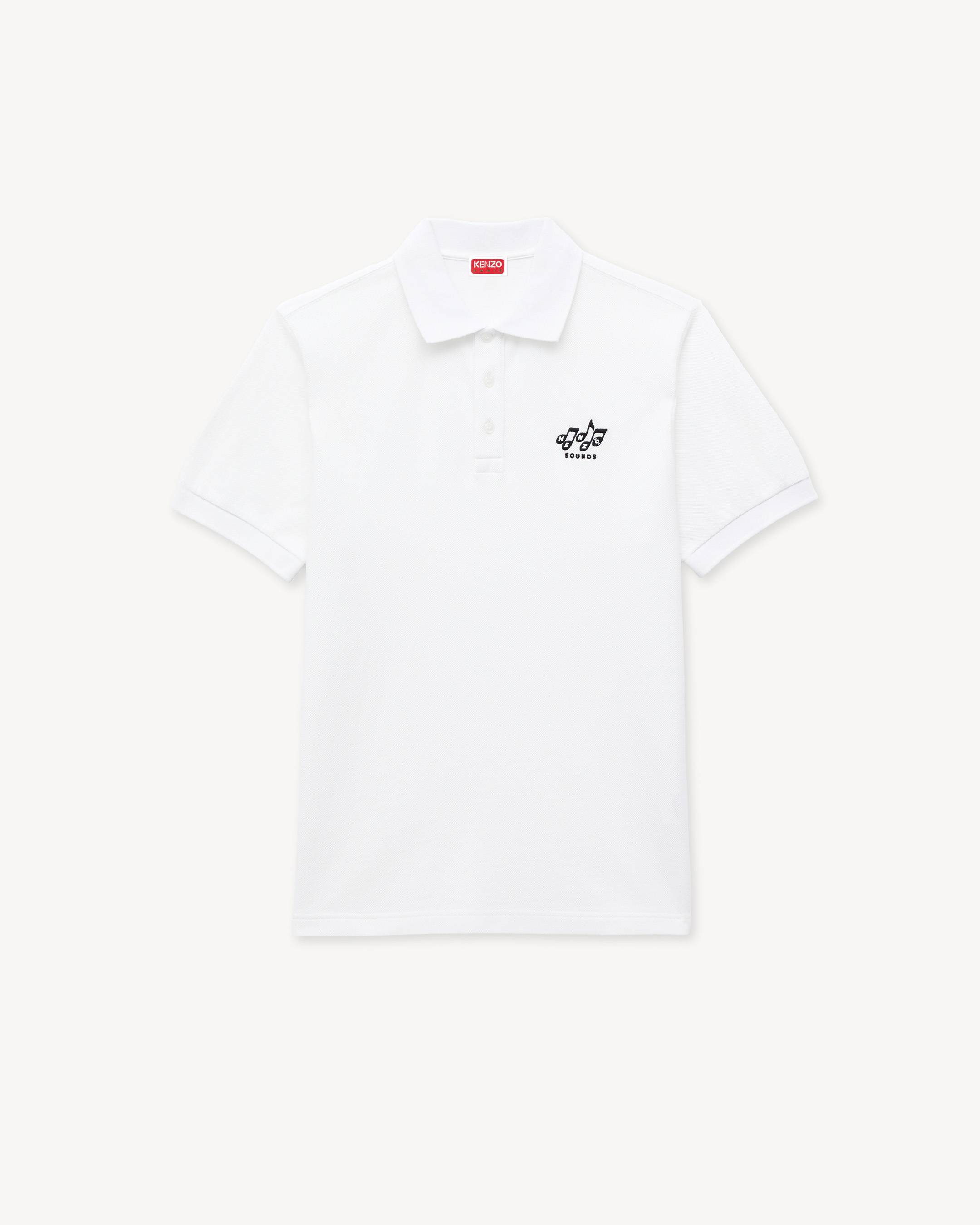 Mit &bdquo;KENZO Sounds&ldquo; besticktes schmales Poloshirt aus Baumwolle