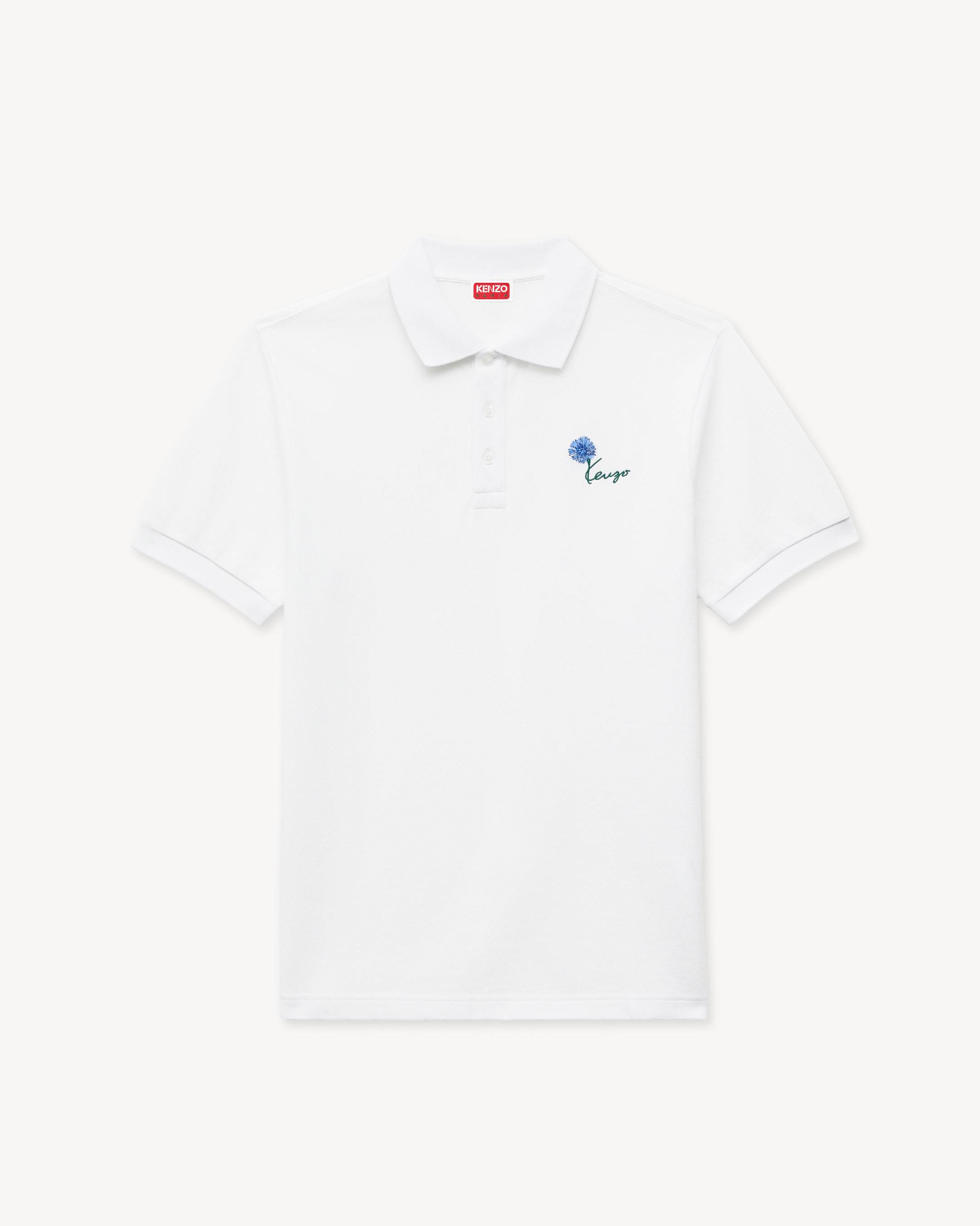 Polo slim brod&eacute; 'KENZO Tulip' en coton