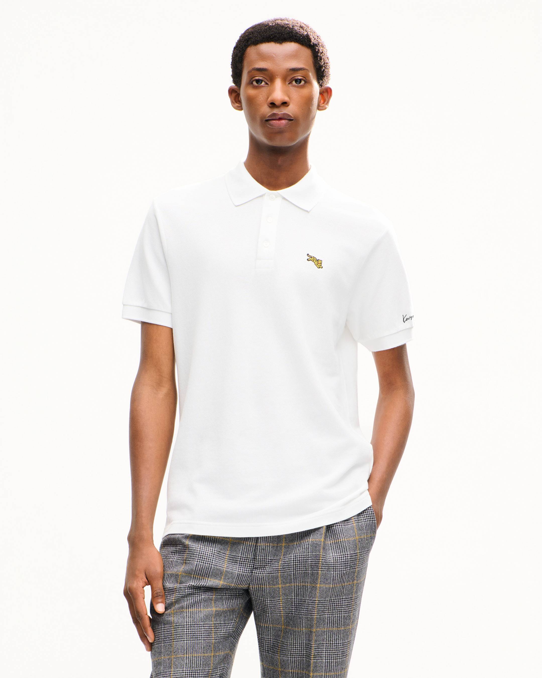 'KENZO Jumping Tiger' embroidered slim polo in cotton