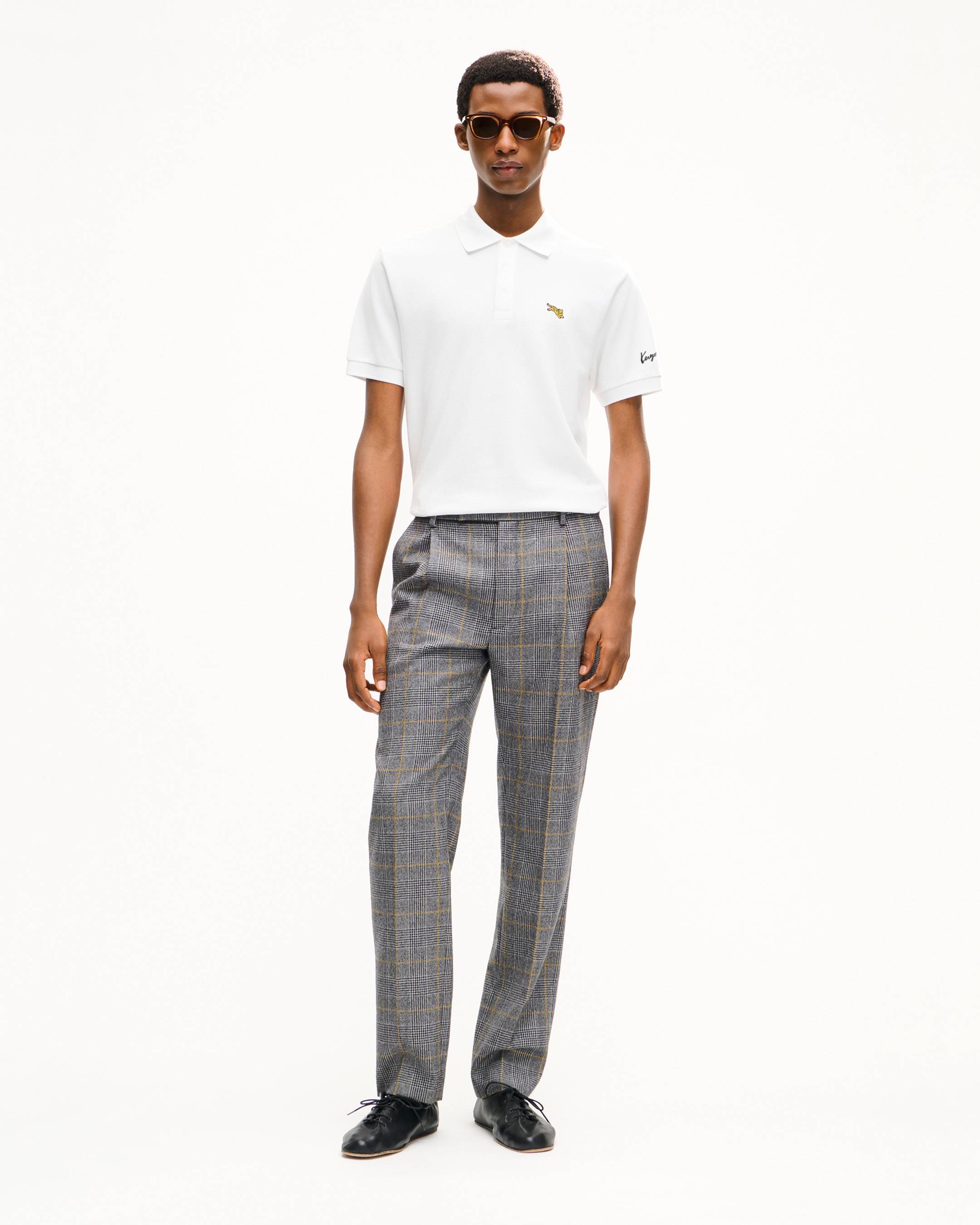 'KENZO Jumping Tiger' embroidered slim polo in cotton