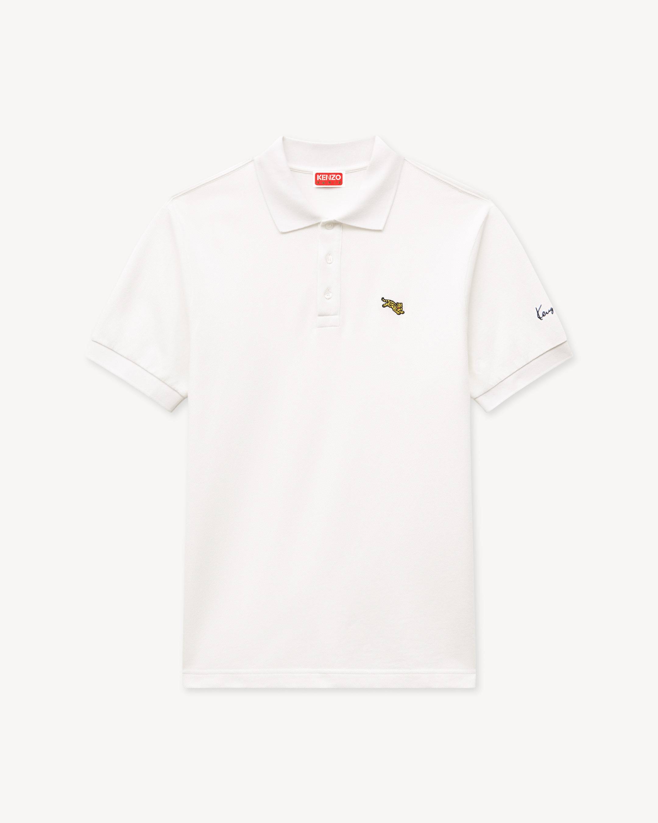 Polo slim brod&eacute; 'KENZO Jumping Tiger' en coton
