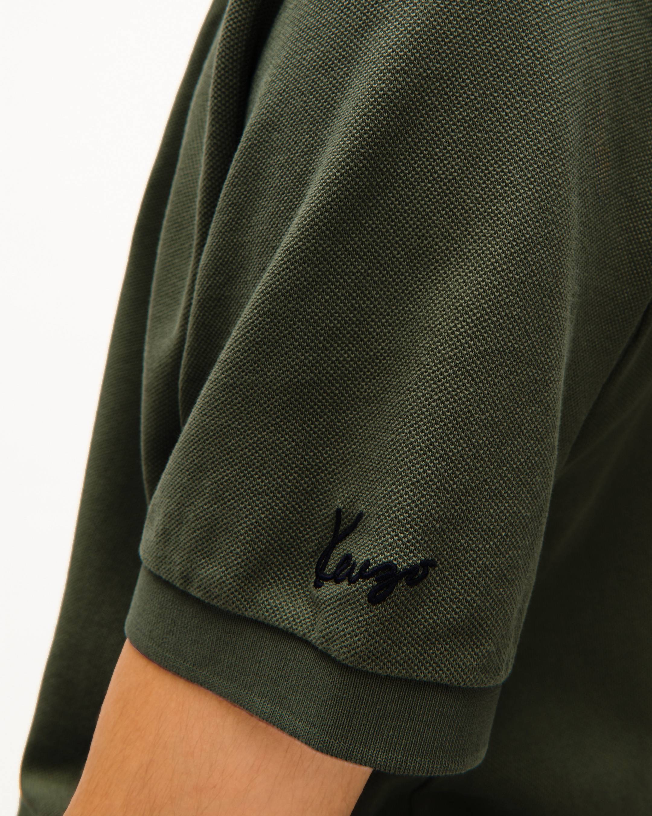 Polo slim brod&eacute; 'KENZO Jumping Tiger' en coton