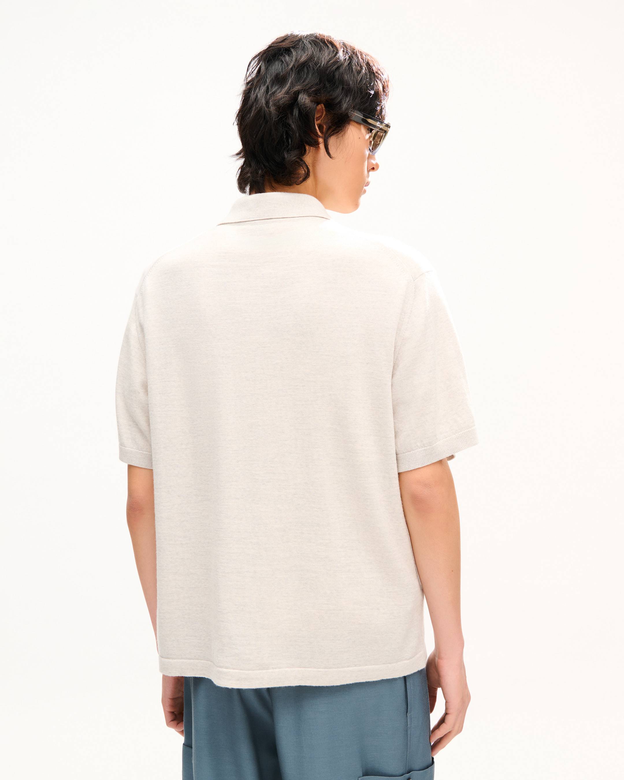 Mit &bdquo;KENZO Signature&ldquo; besticktes Polo aus Merinowolle