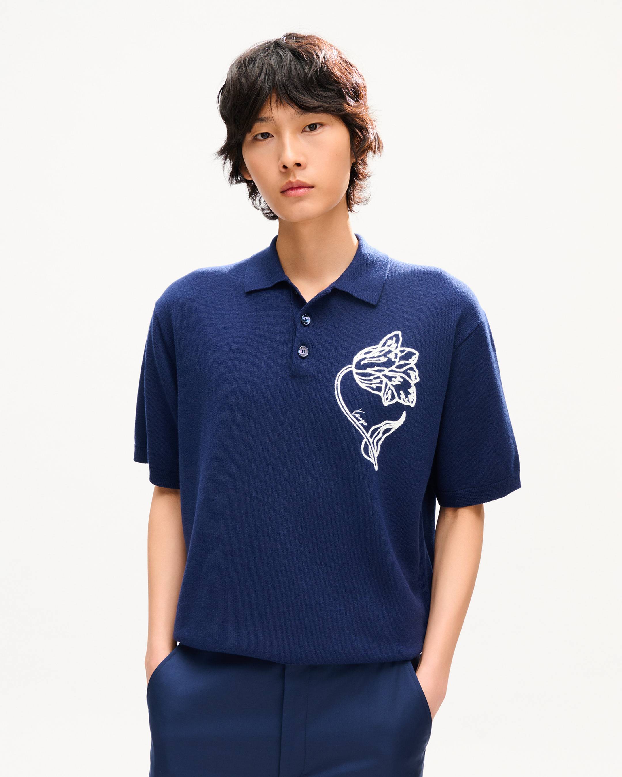 KENZO Tulip' embroidered polo wool and cotton | Men's | KENZO