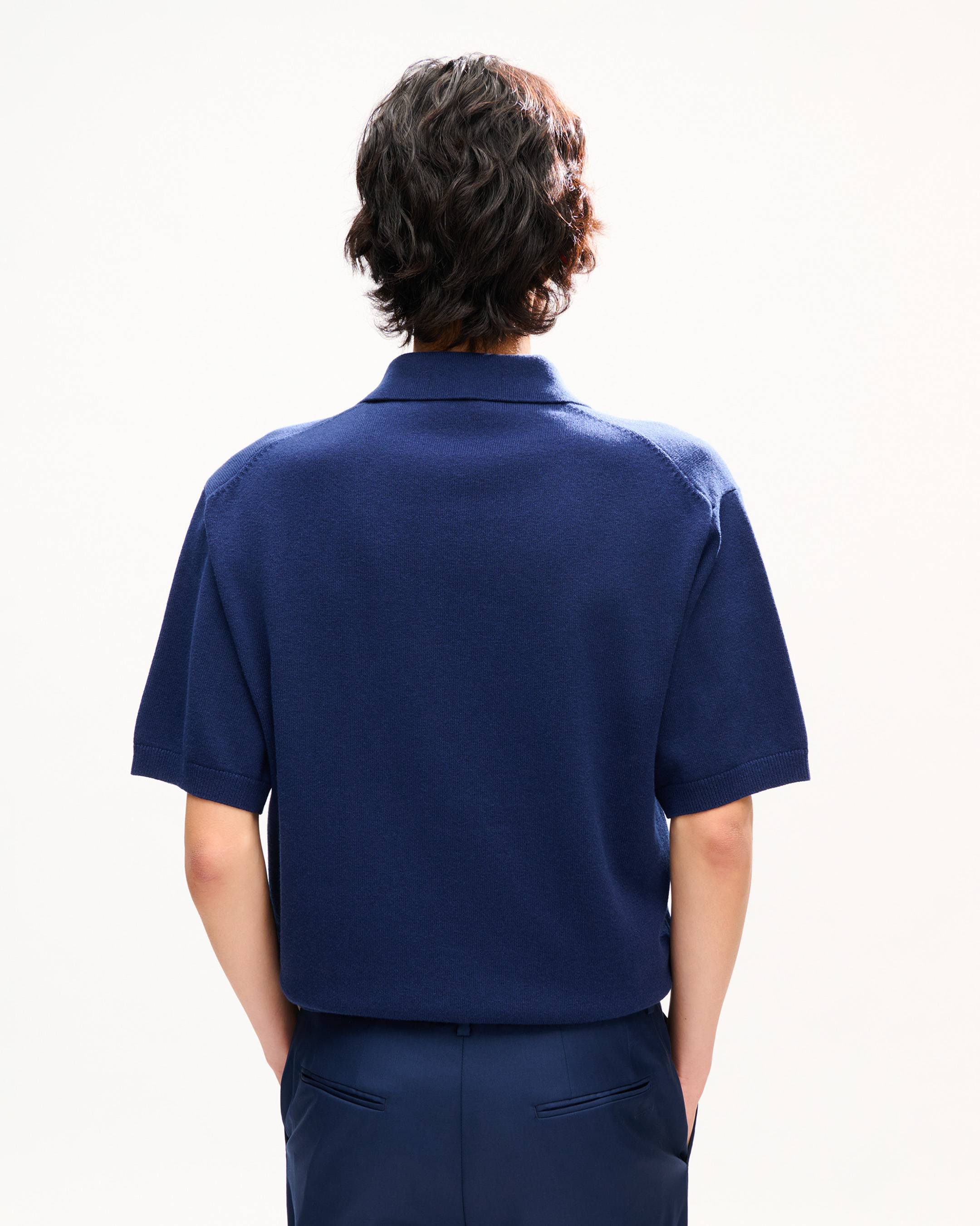 Polo ricamata in lana e cotone 'KENZO Tulip'